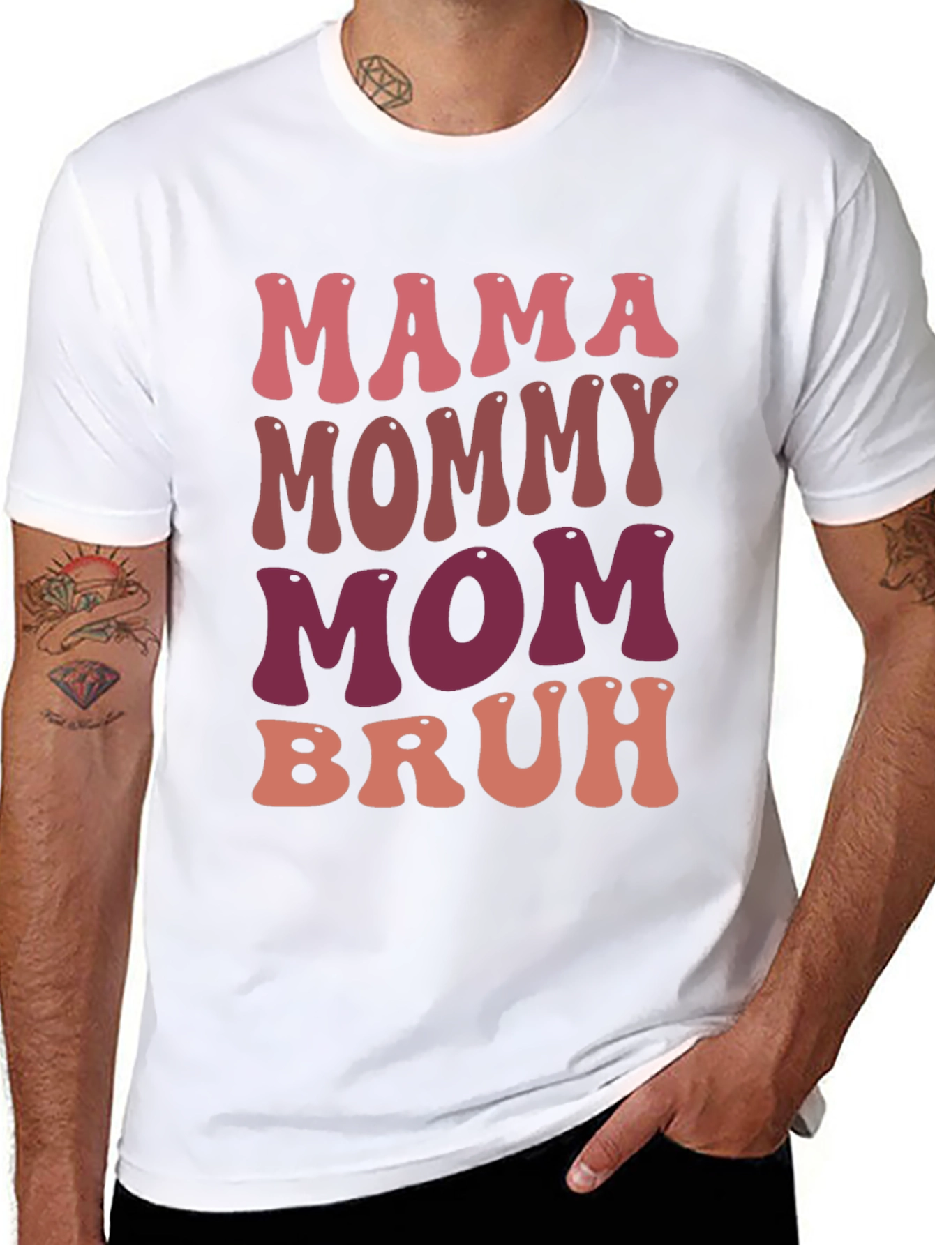 Black Mama Mommy Mom Bruh Graphic Tee view 8