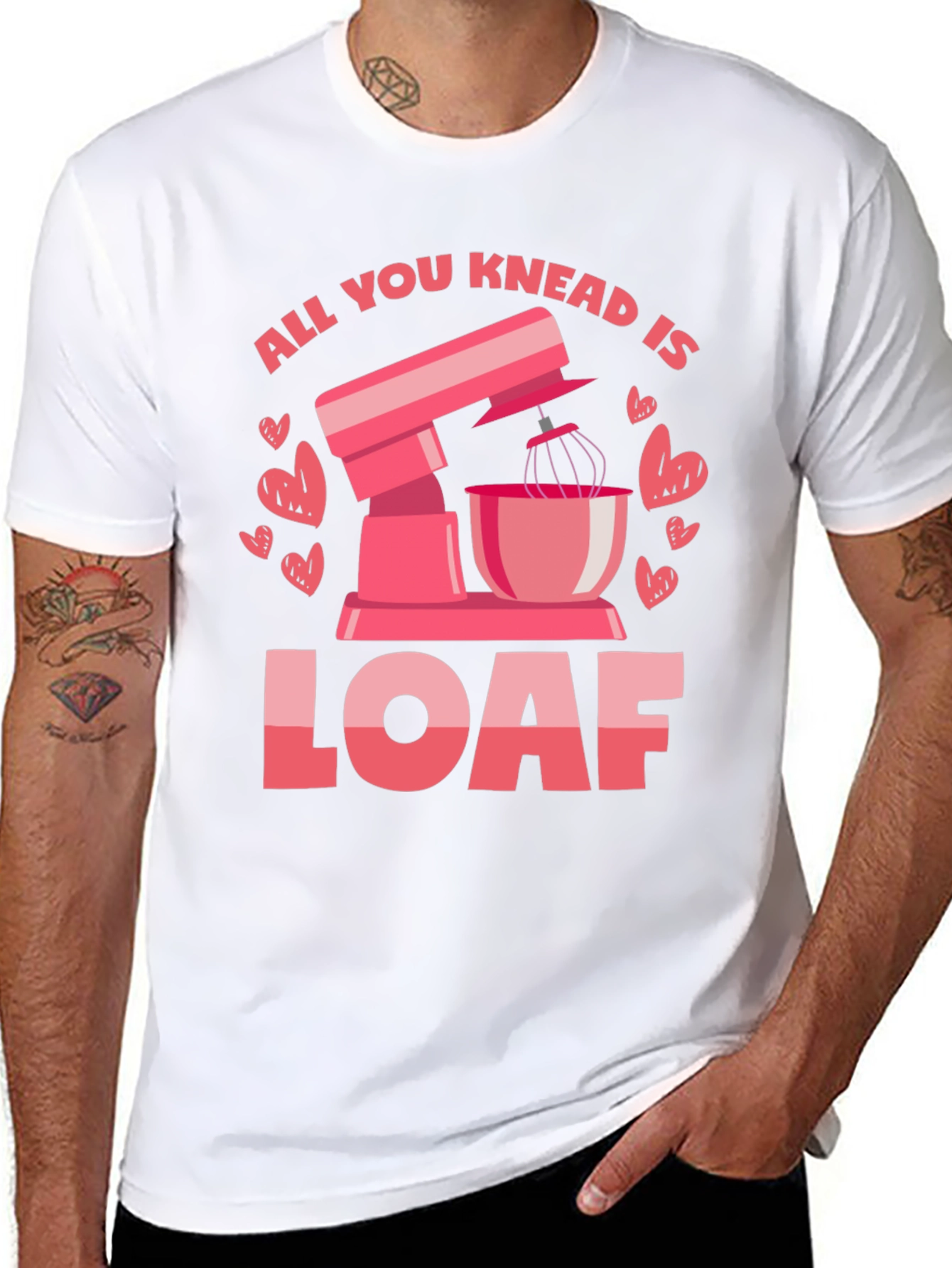Black All You Knead is Loaf T-Shirt view 8