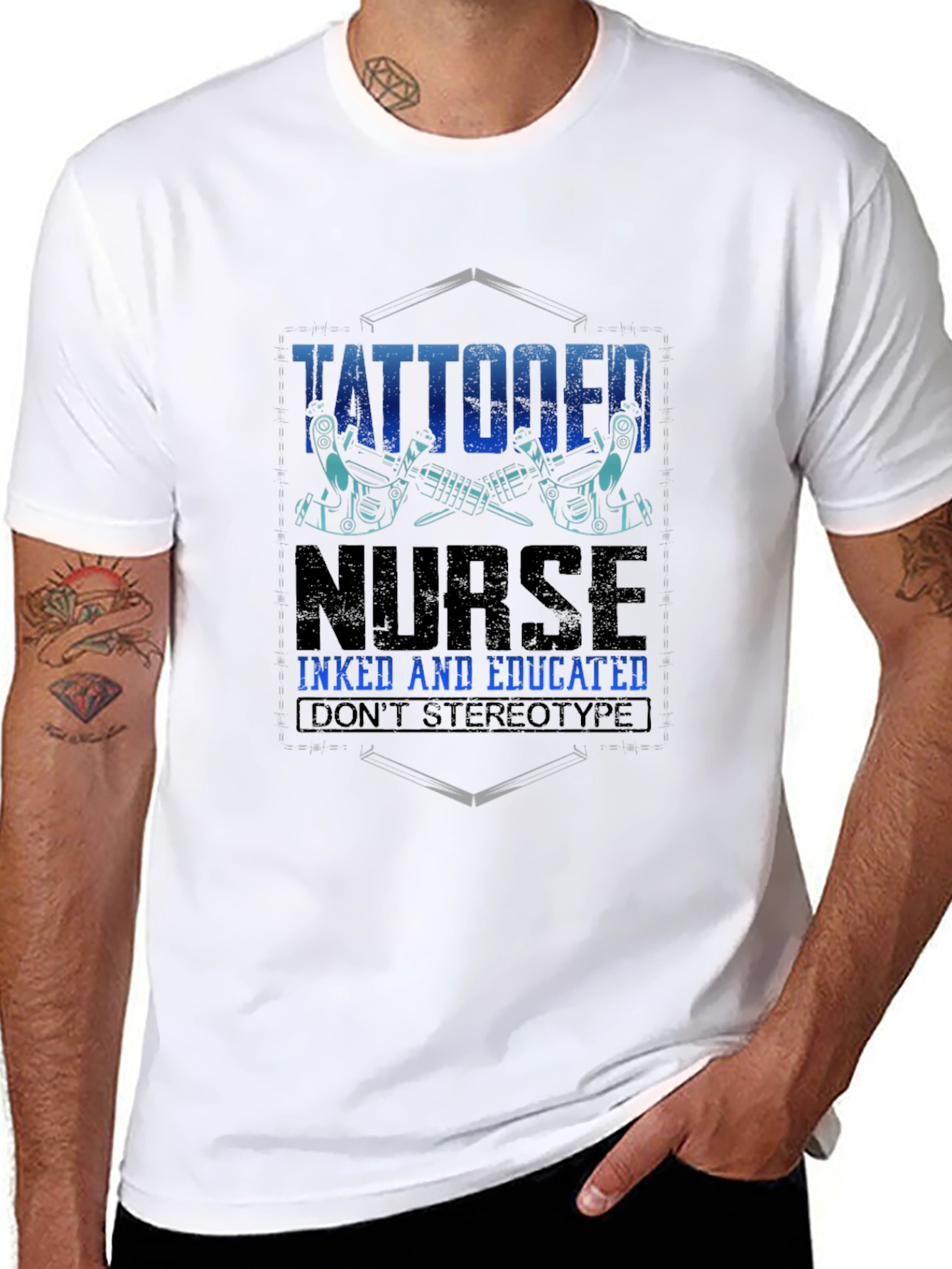 Tattooed Nurse T-Shirt - Inked and Educated - 8