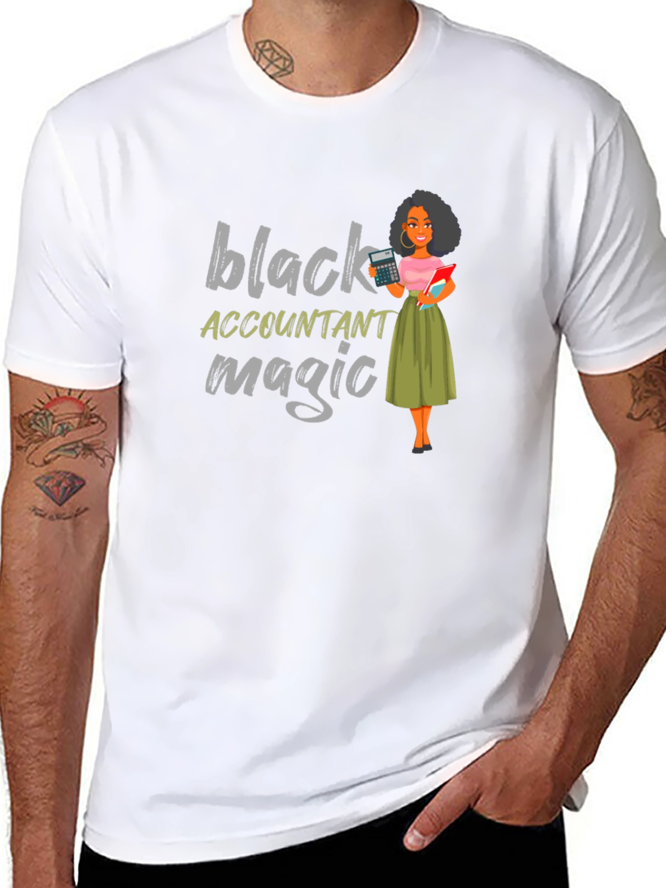 Black Black Accountant Magic T-Shirt view 8
