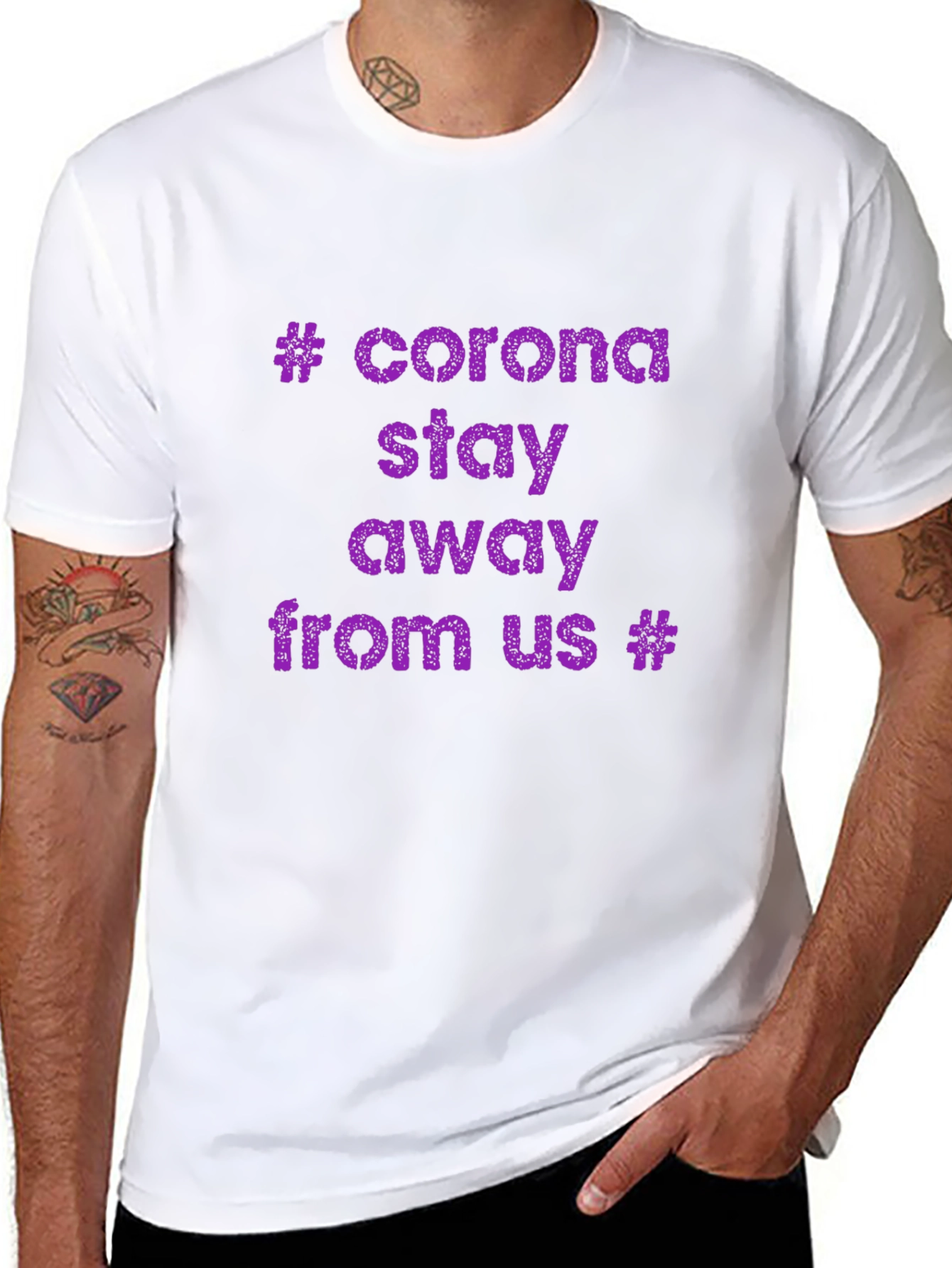 Black Corona Stay Away T-Shirt - Bold Statement Tee view 8