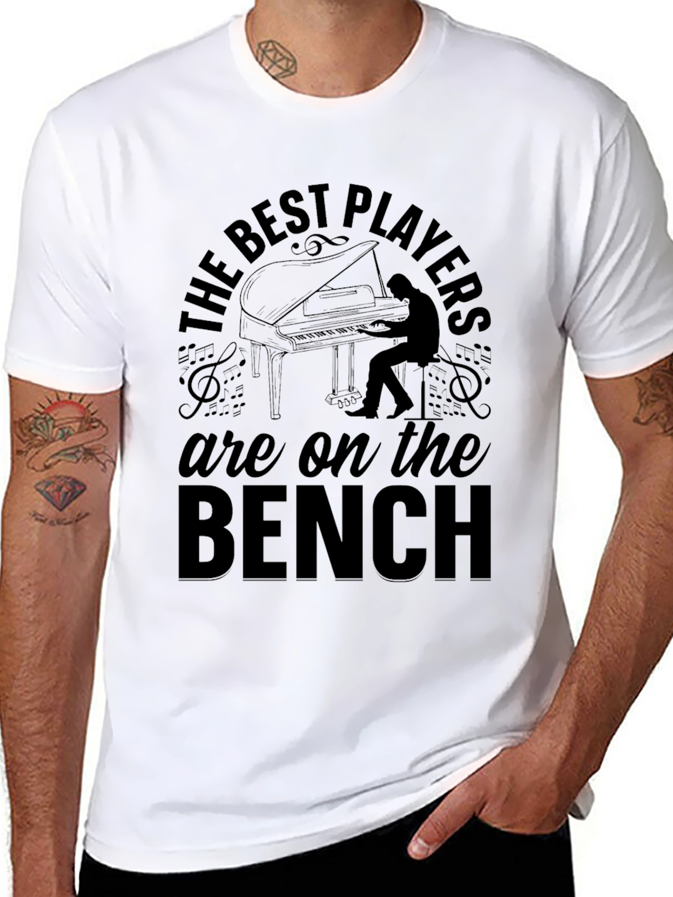 Black The Best Players Are On The Bench T-Shirt view 8
