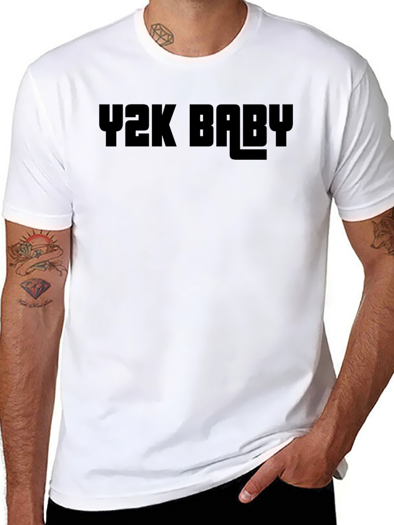 Black Y2K Baby Black Graphic T-Shirt view 8