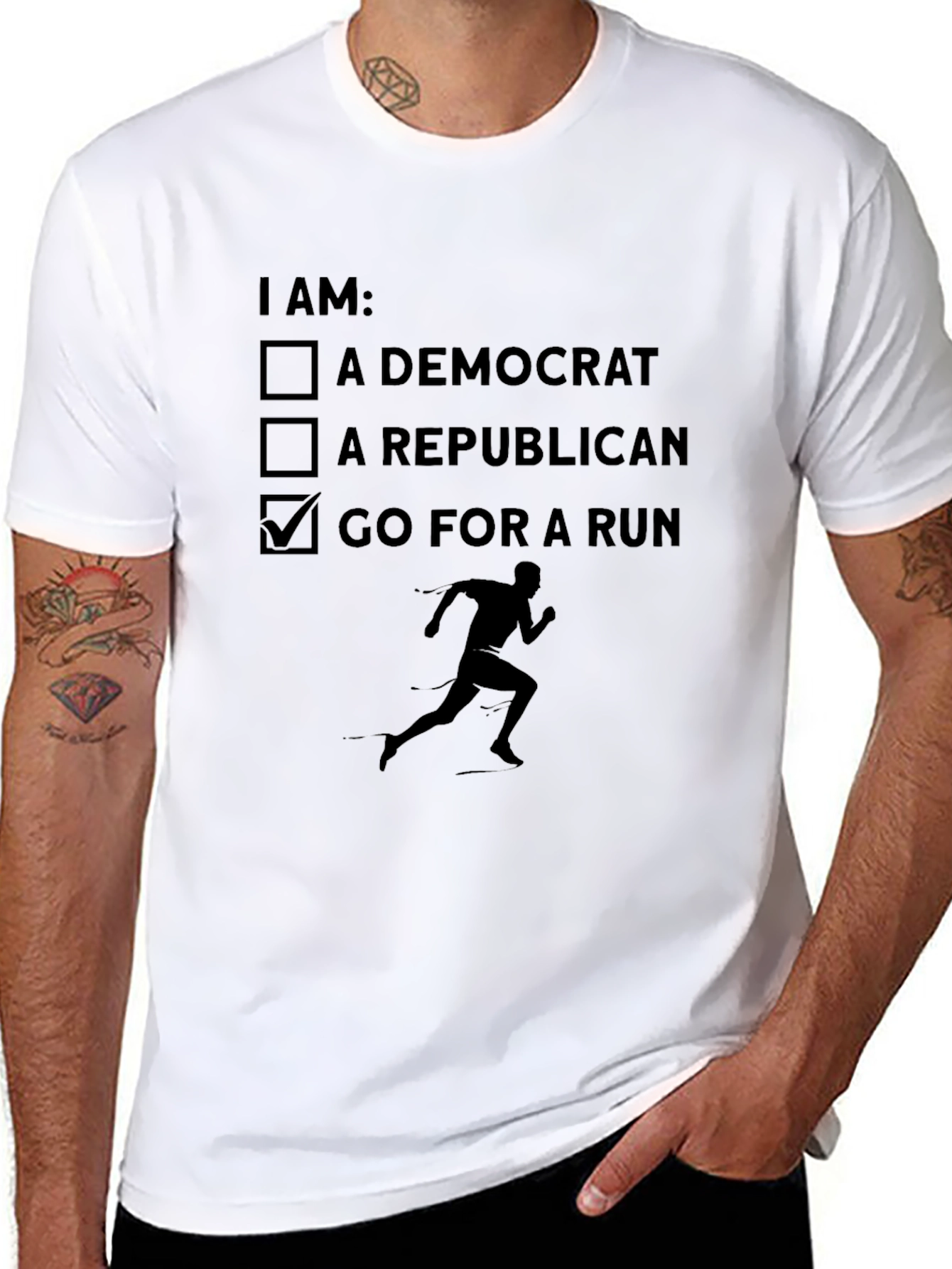 Black Running is My Party T-Shirt view 8