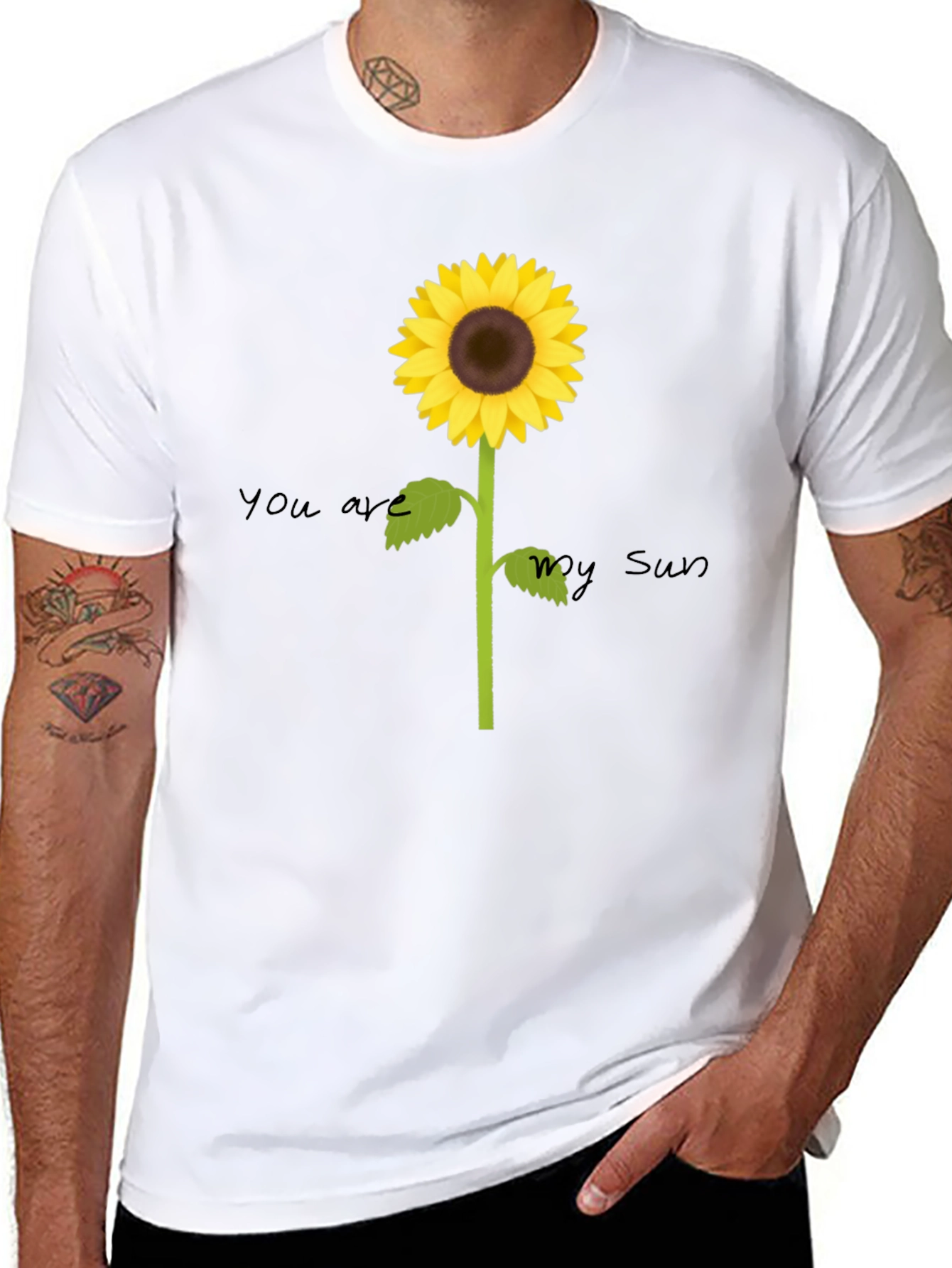 Black Sunflower Graphic Tee - You Are My Sun view 8