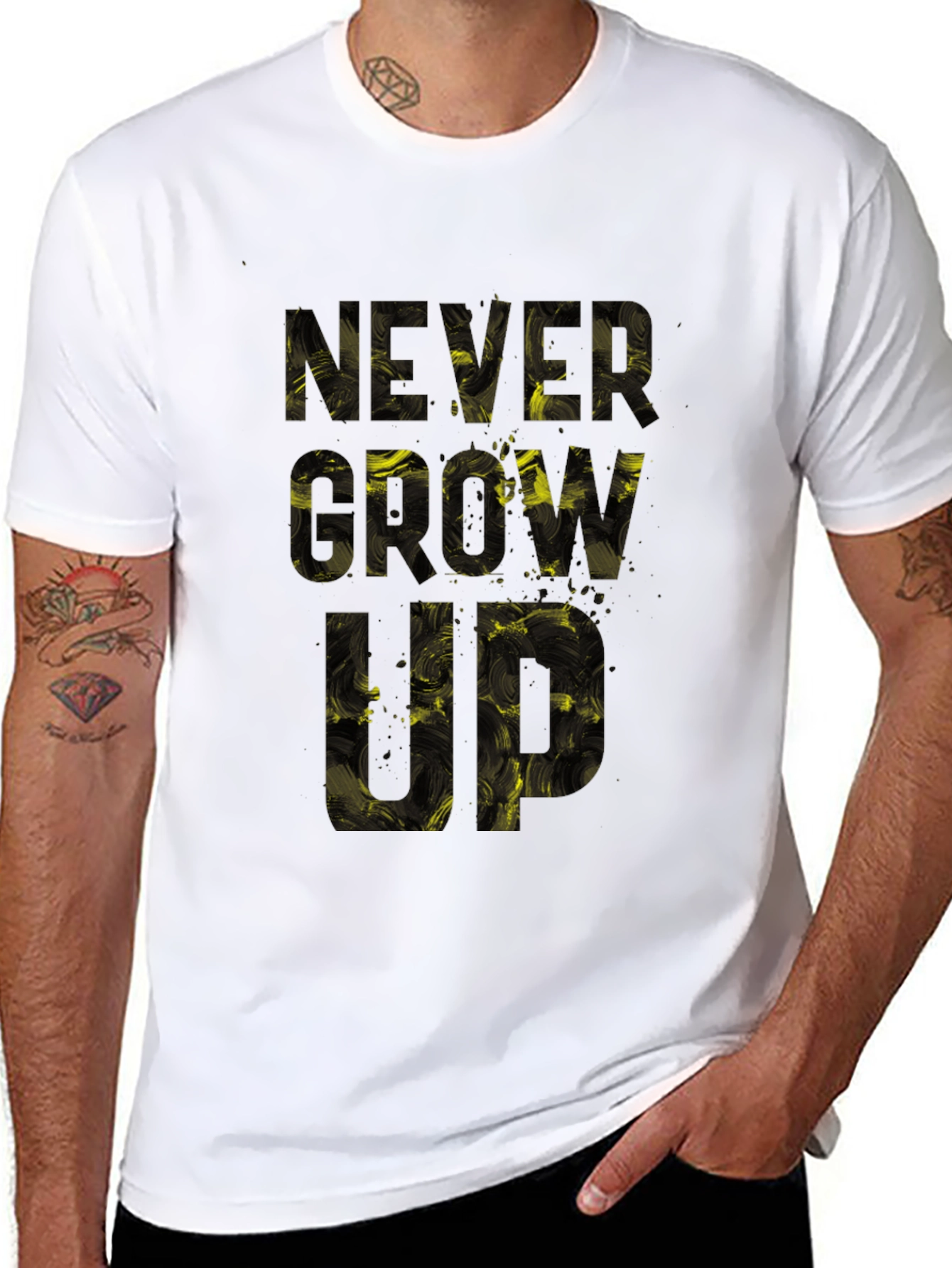 Never Grow Up Black T-Shirt - 8