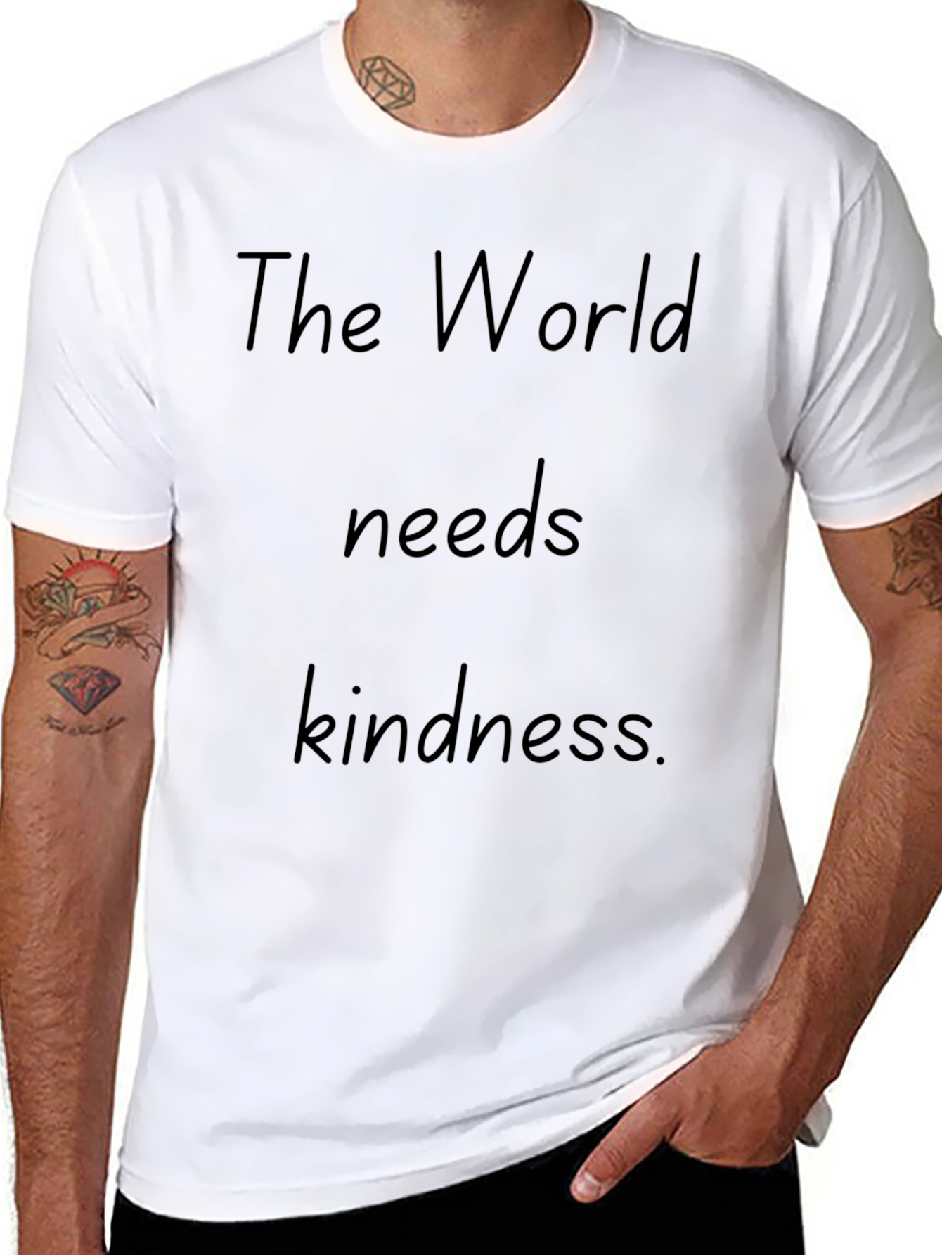 Black Kindness Message T-Shirt view 8