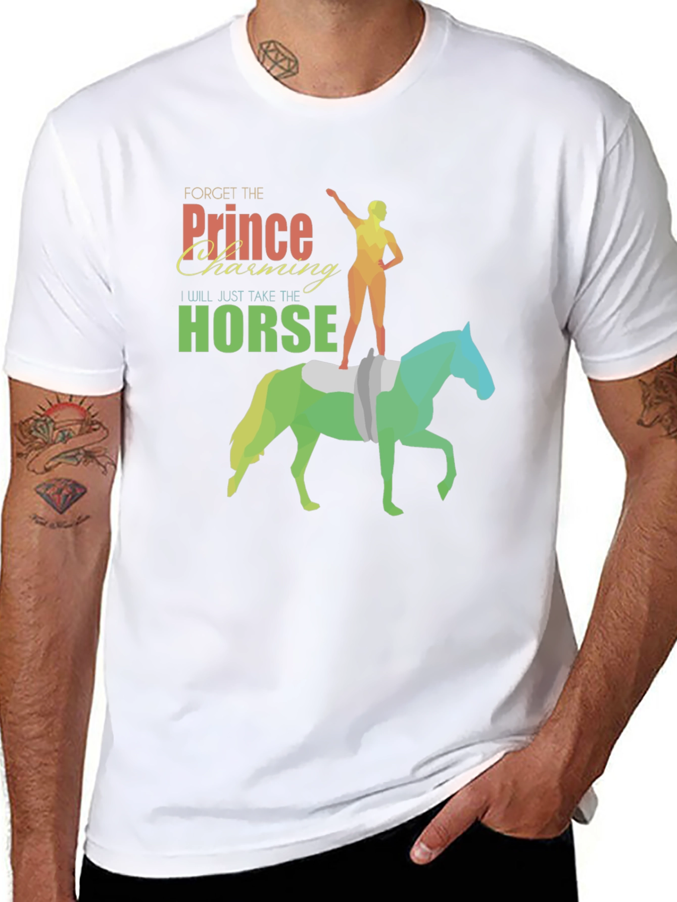 Black Forget Prince Charming Graphic Tee view 8