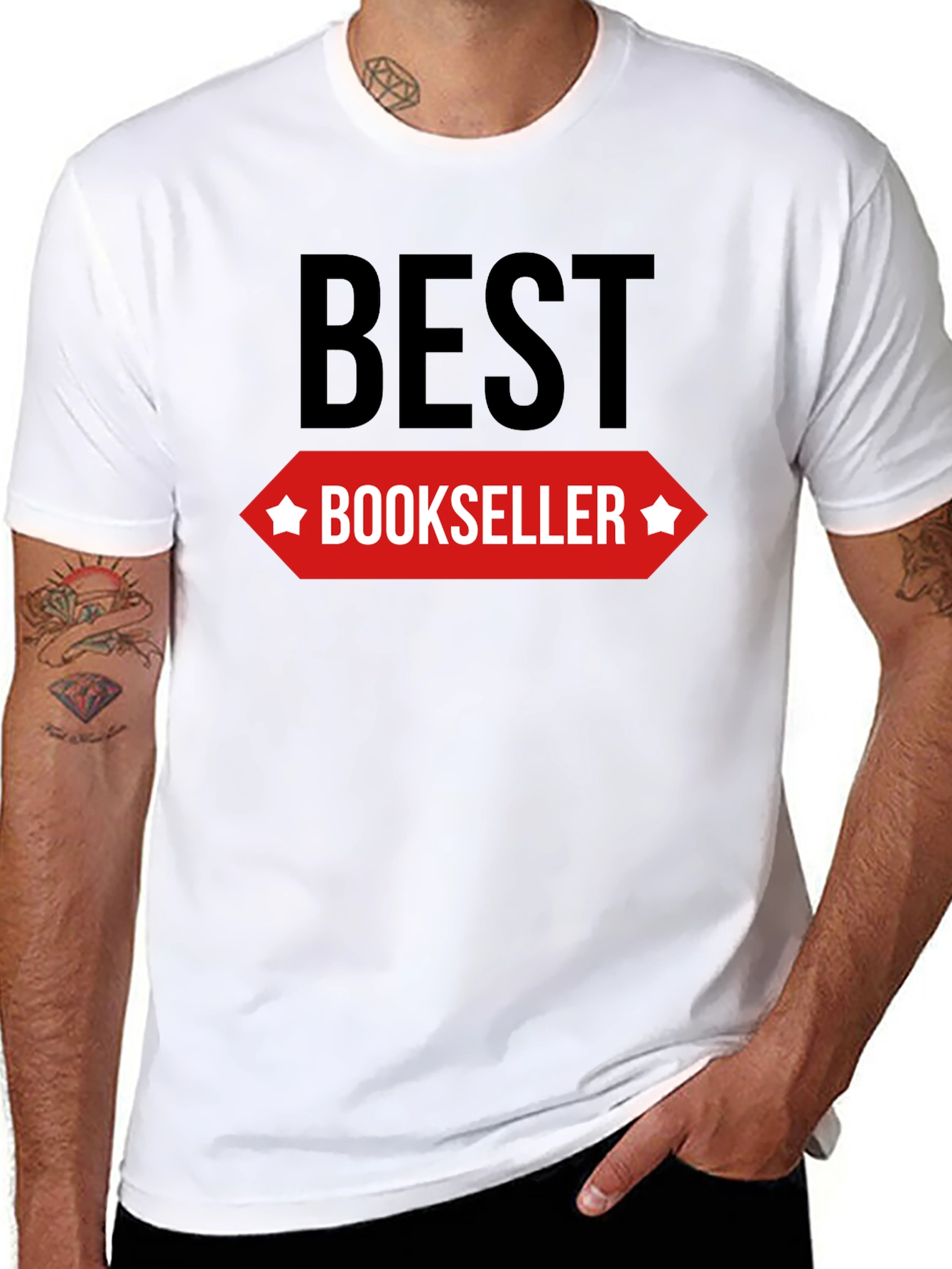 Black Best Bookseller Graphic Tee - Black view 8