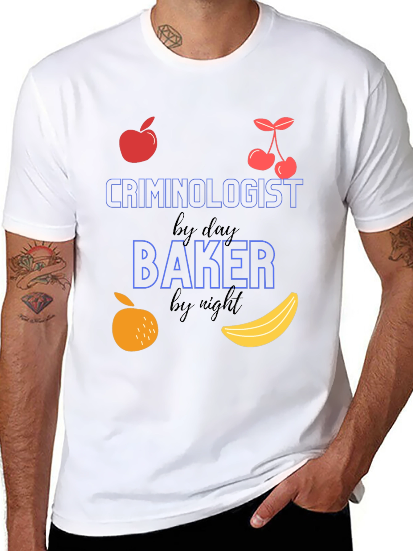 Black Criminologist by Day Baker by Night T-Shirt view 8