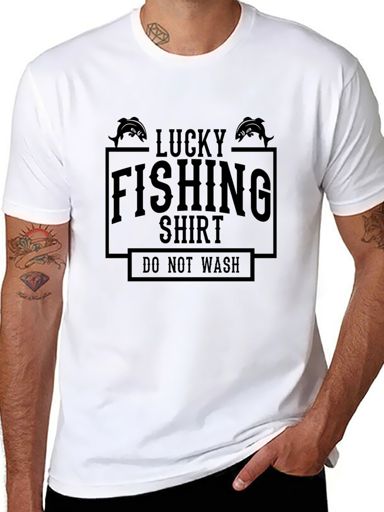Black Lucky Fishing Shirt - Do Not Wash T-Shirt view 8
