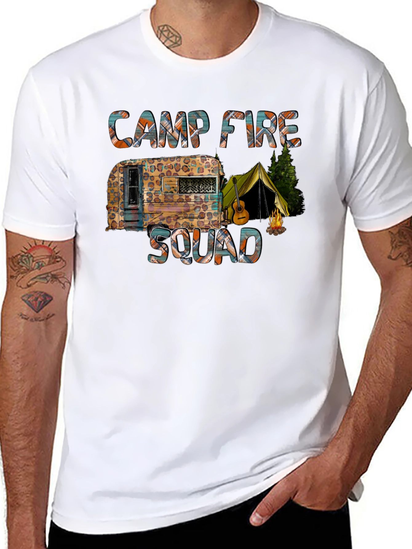 Black Camp Fire Squad Graphic Tee view 8