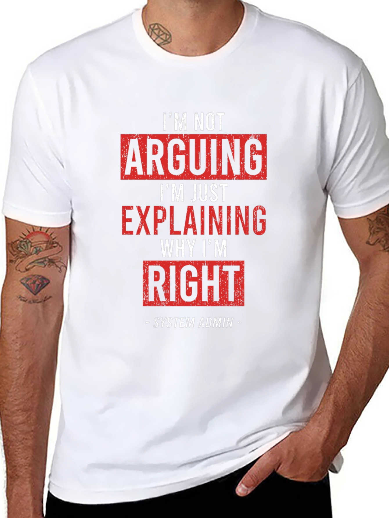 Black System Admin Arguing T-Shirt - Funny IT Support Tee view 8
