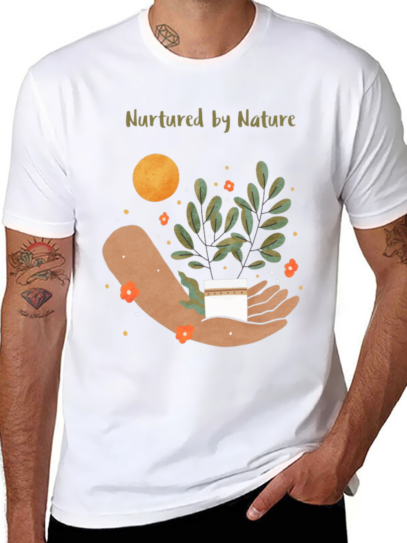 Black Nurtured By Nature Graphic T-Shirt view 8
