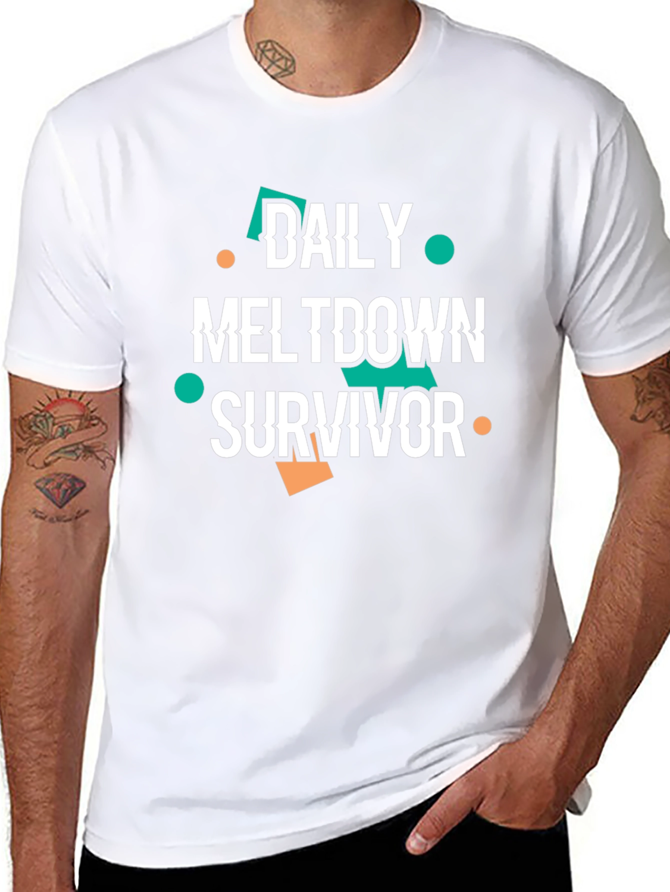 Black Daily Meltdown Survivor Graphic Tee view 8