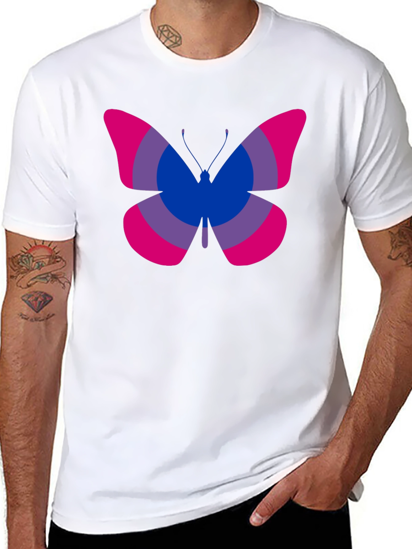Bi Pride Butterfly T-Shirt - 8
