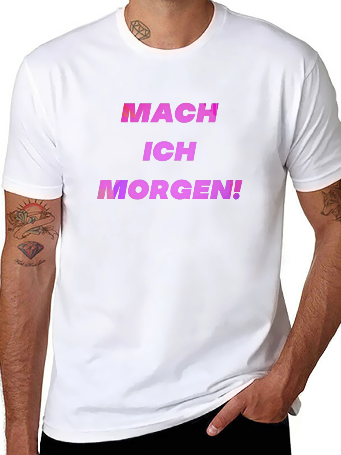 Black Mach Ich Morgen! Black T-Shirt view 8