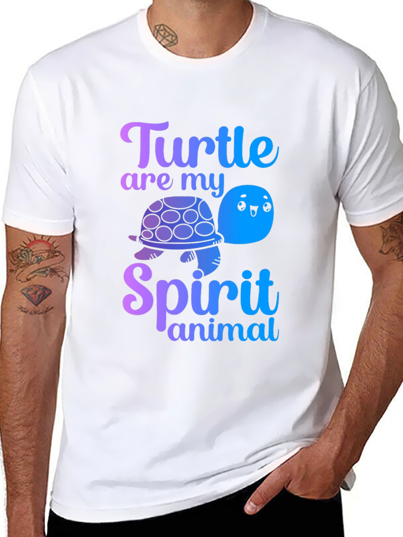 Black Turtle Spirit Animal Graphic Tee view 8