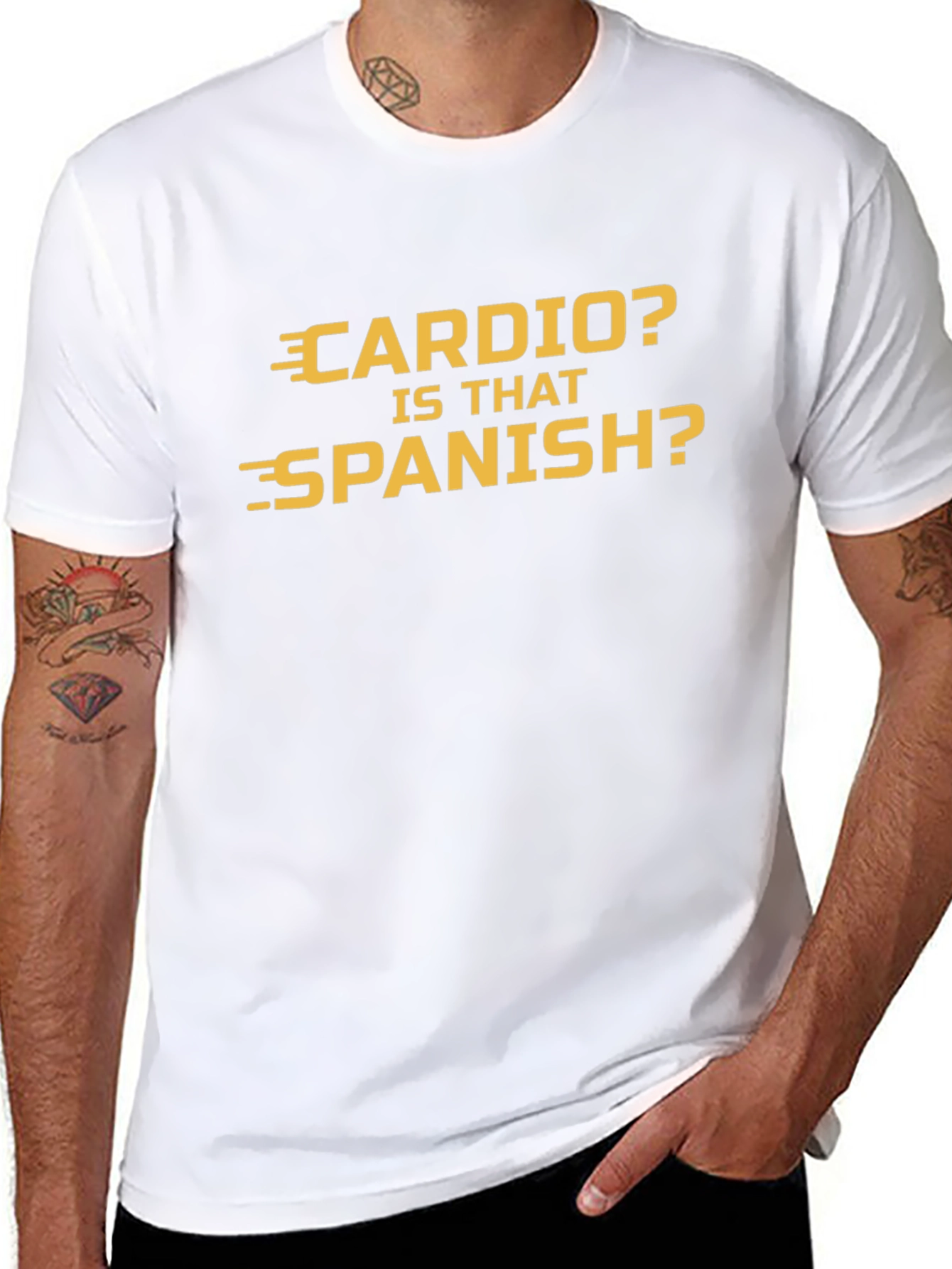 Black Cardio? Is That Spanish? Graphic T-Shirt view 8