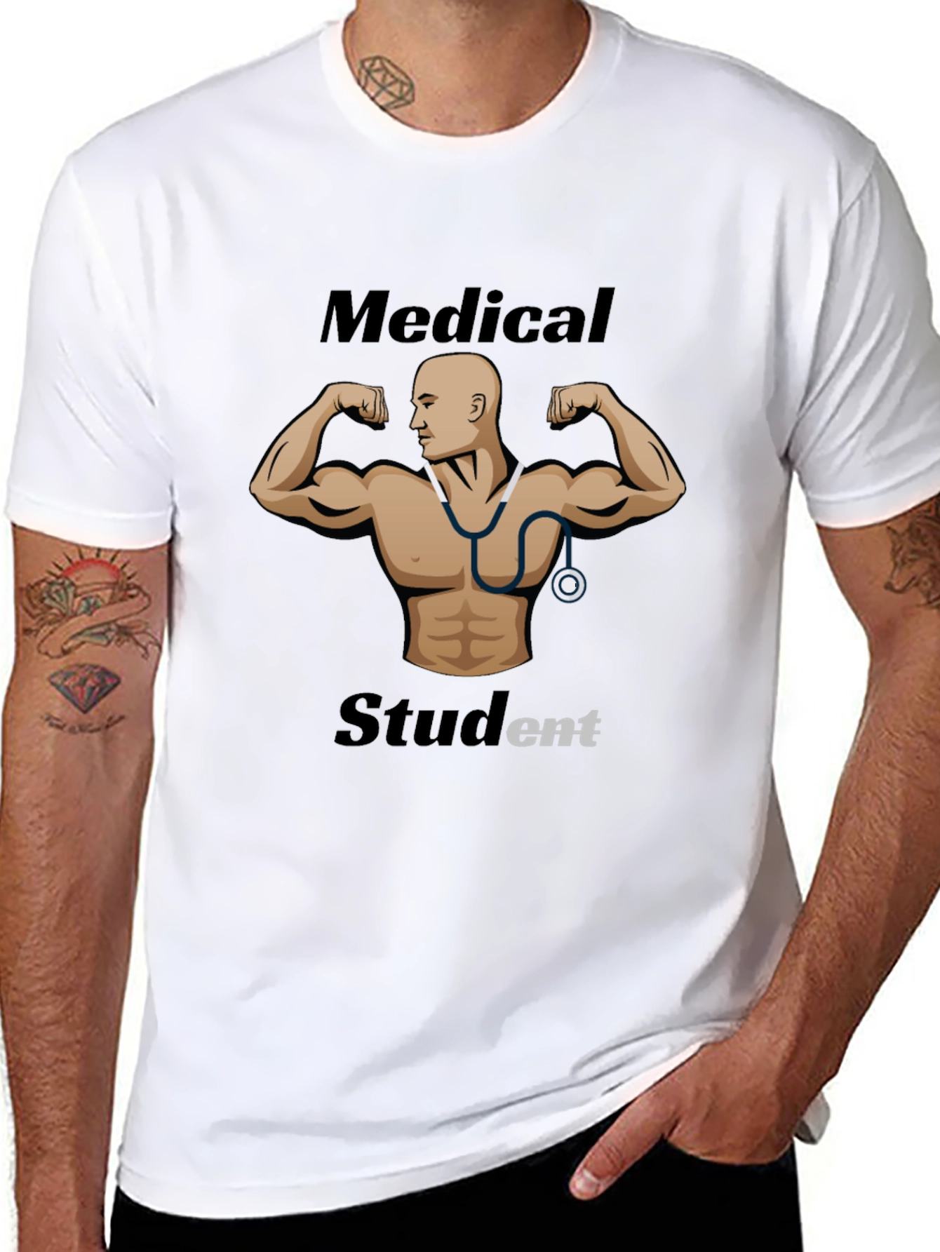 Black Medical Student Flex T-Shirt view 8