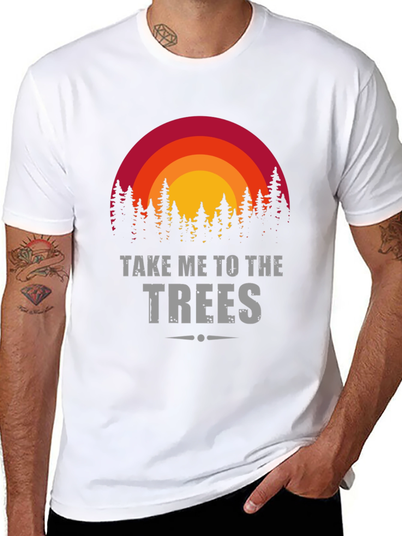 Black Take Me To The Trees Graphic Tee view 8
