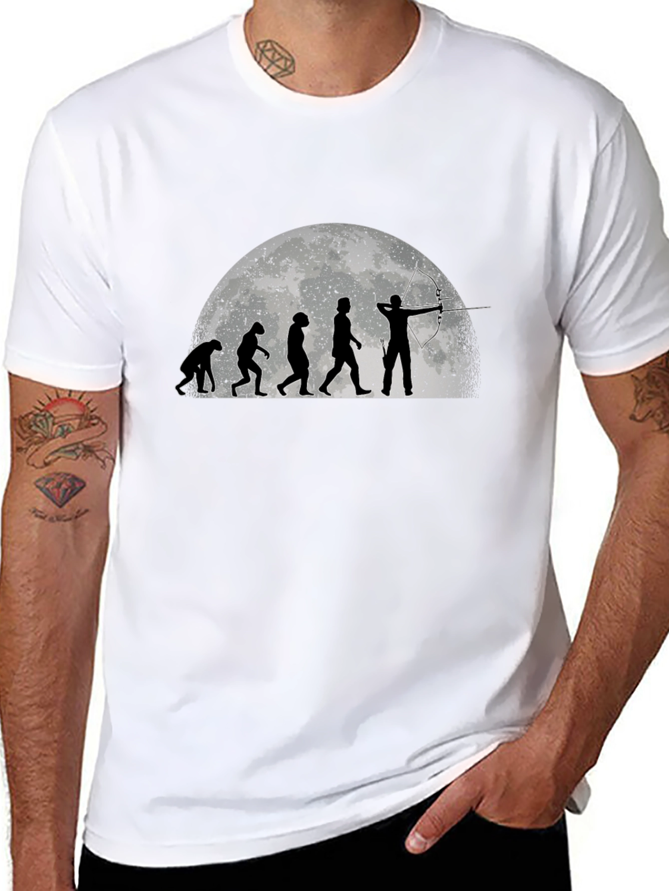 Black Evolution of Archery Black T-Shirt view 8
