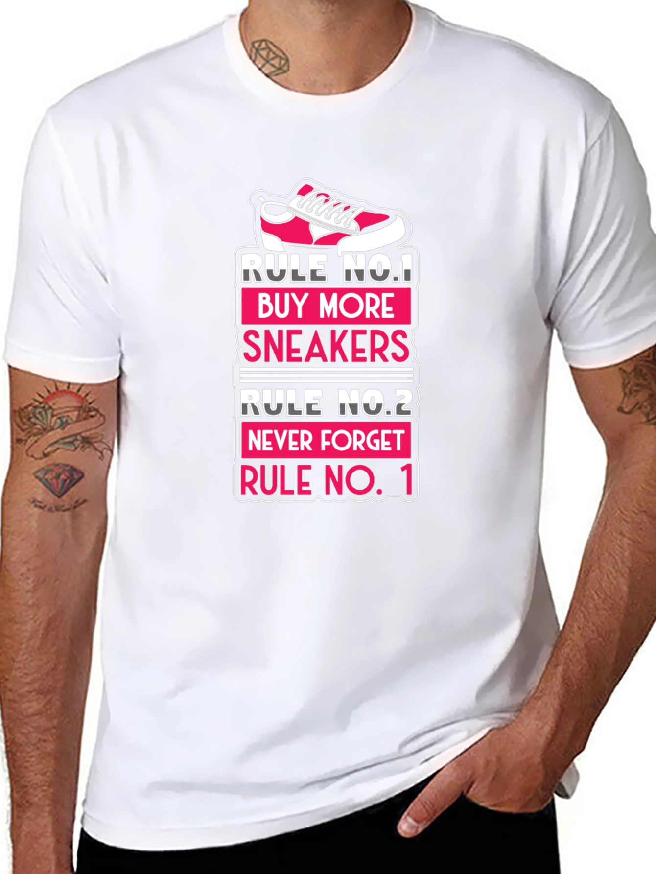 Black Sneaker Lover T-Shirt - Rule No. 1 view 8