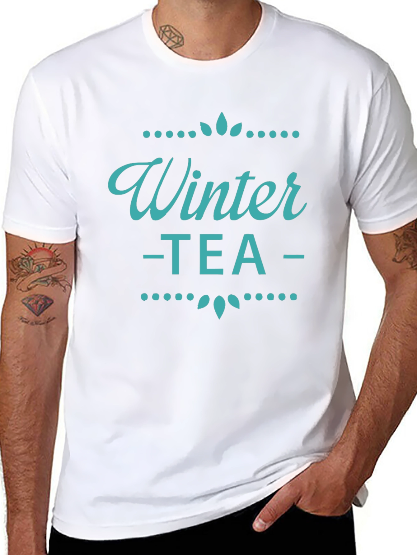 Black Winter Tea Graphic Tee - Stylish & Cozy view 8