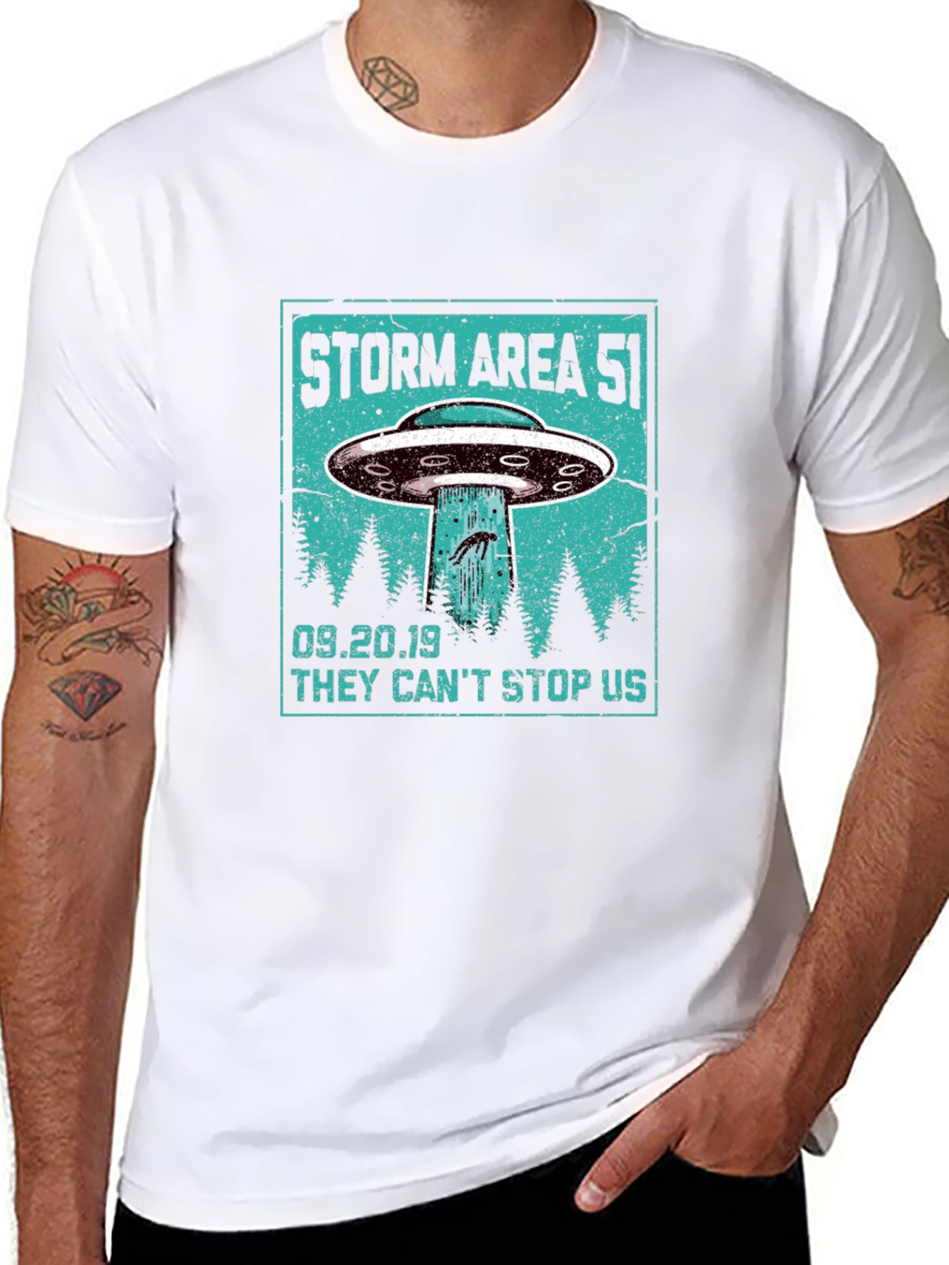 Storm Area 51 UFO Graphic Tee - 8