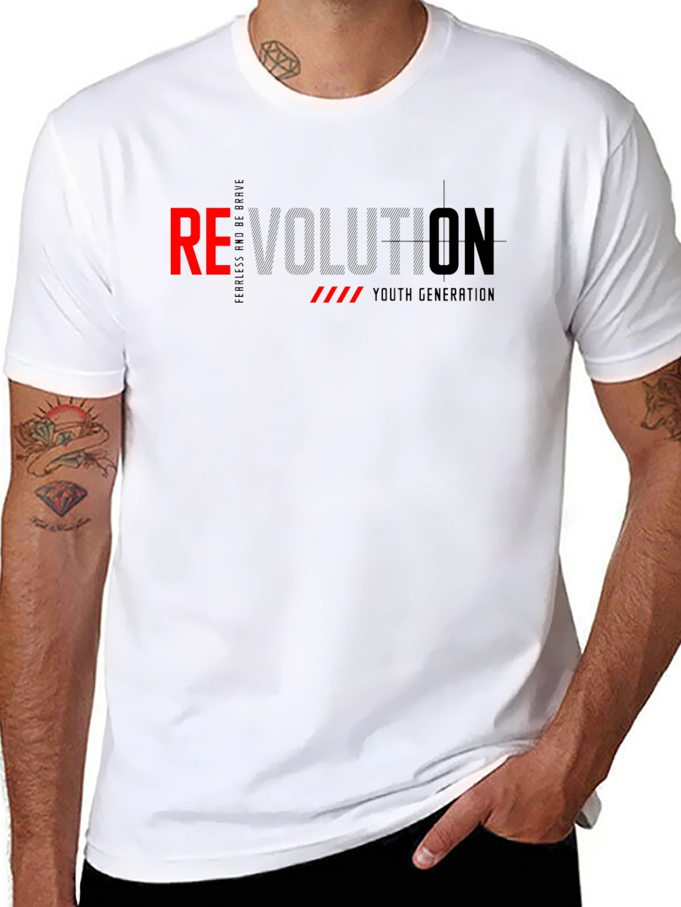 Black Revolution Graphic Print Men's T-Shirt view 8