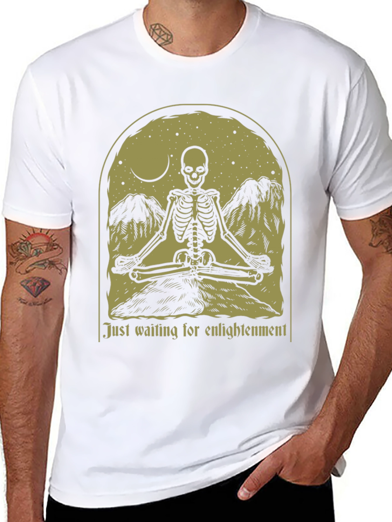 Black Enlightenment Skeleton Graphic Tee view 8