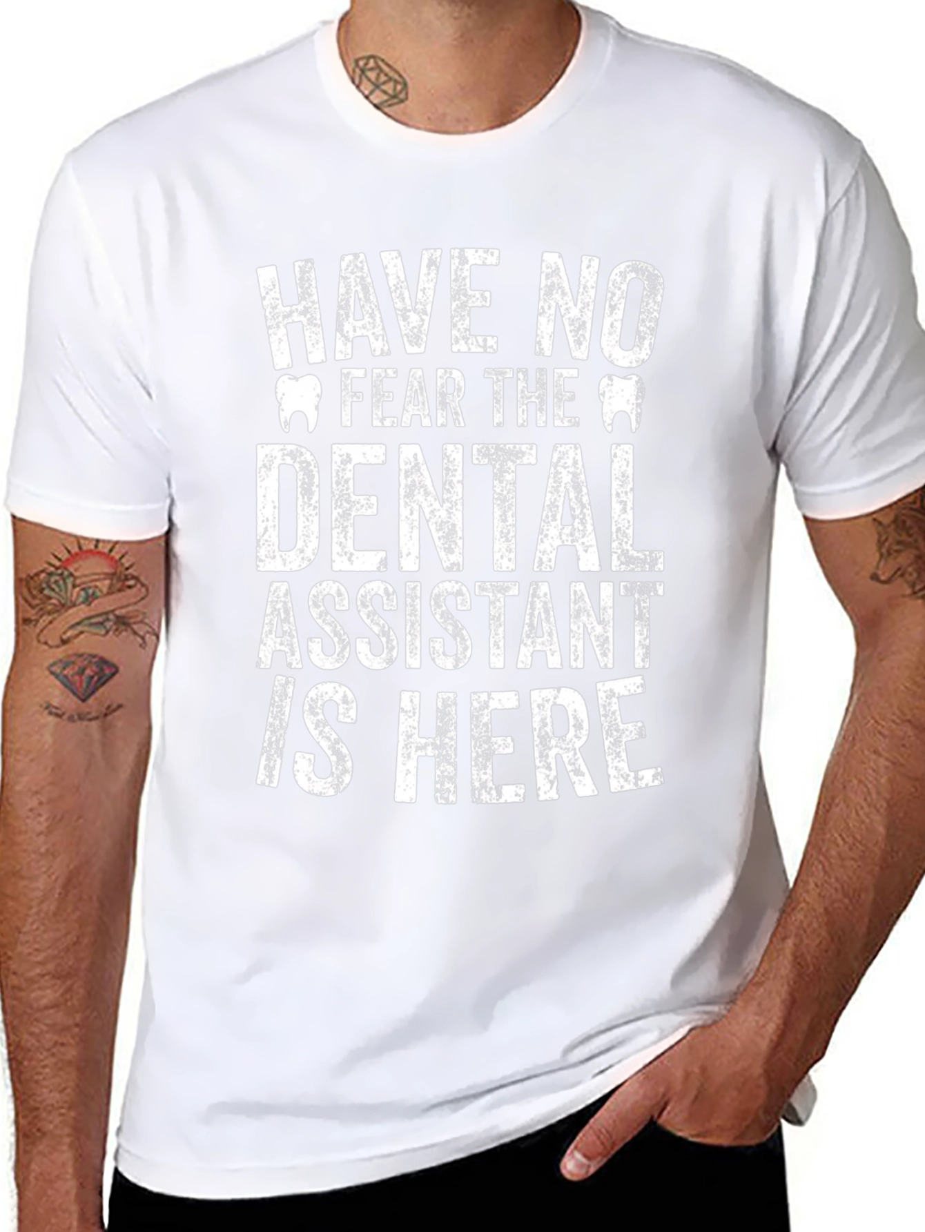 Black Dental Assistant T-Shirt - Have No Fear! view 8
