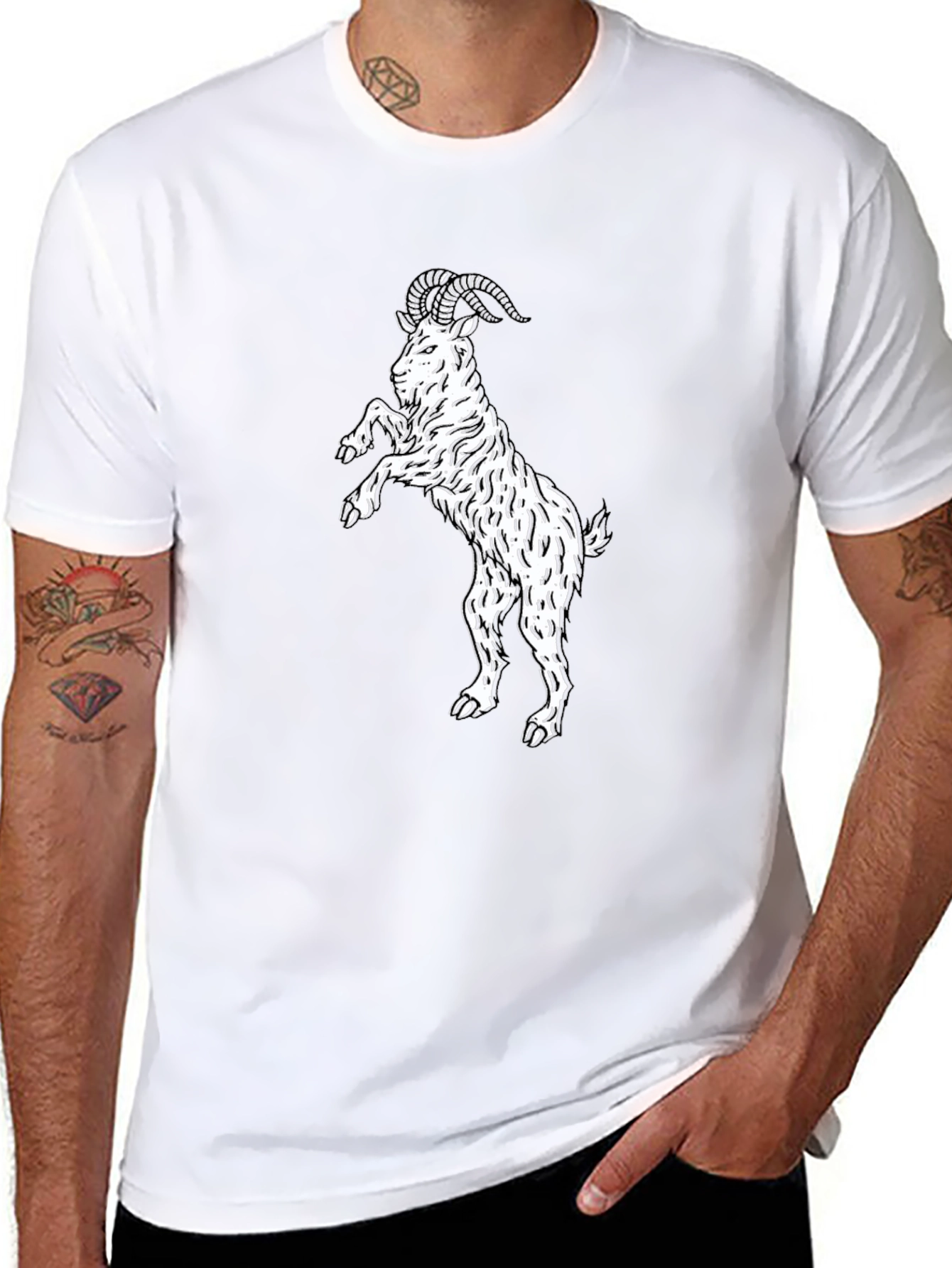 Black Black Goat Graphic Tee - Stand Out Style view 8