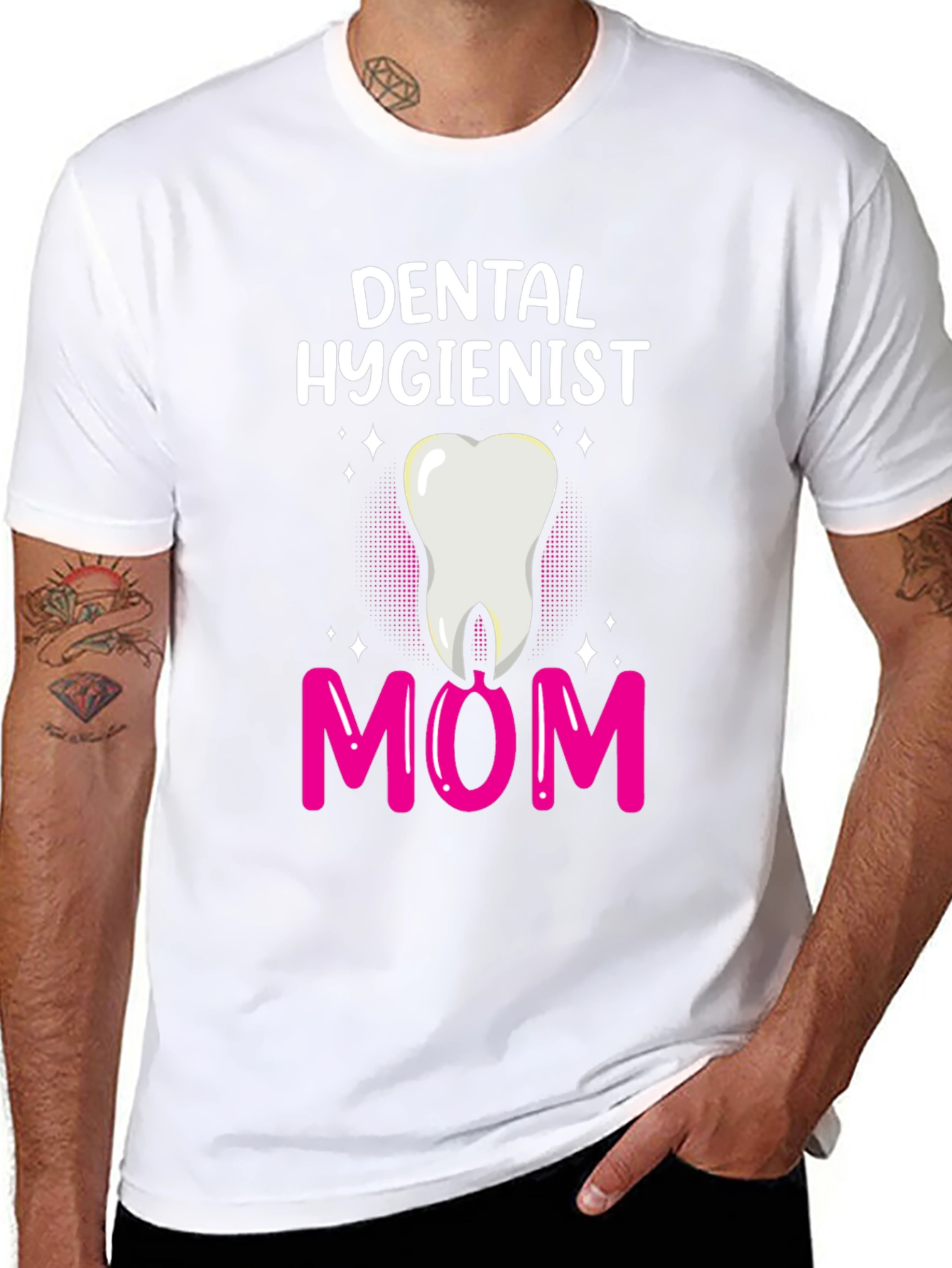 Black Dental Hygienist Mom T-Shirt view 8