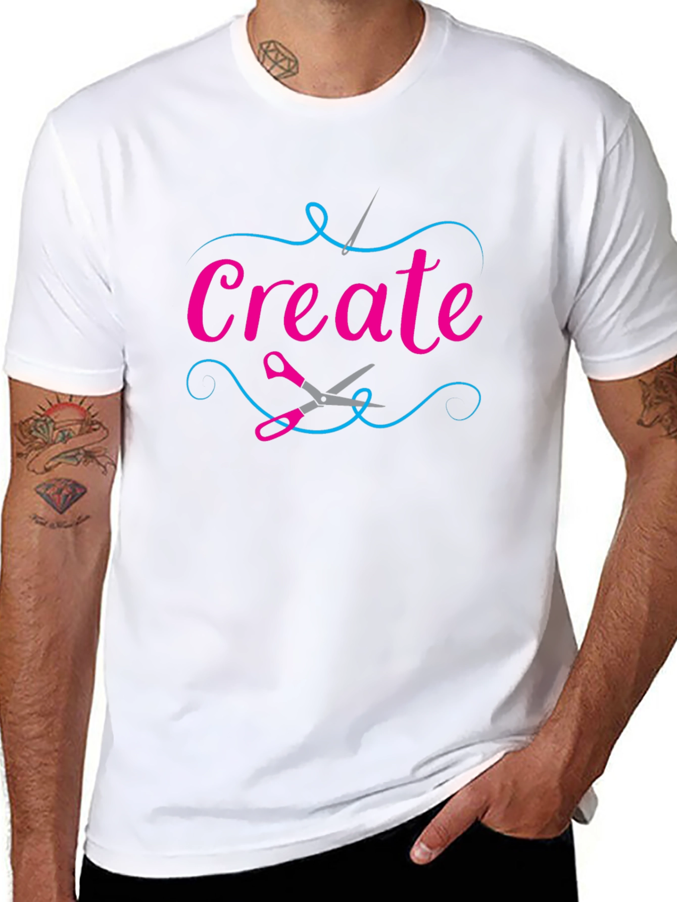 Black Create T-Shirt - Sewing Crafting Hobby Tee view 8