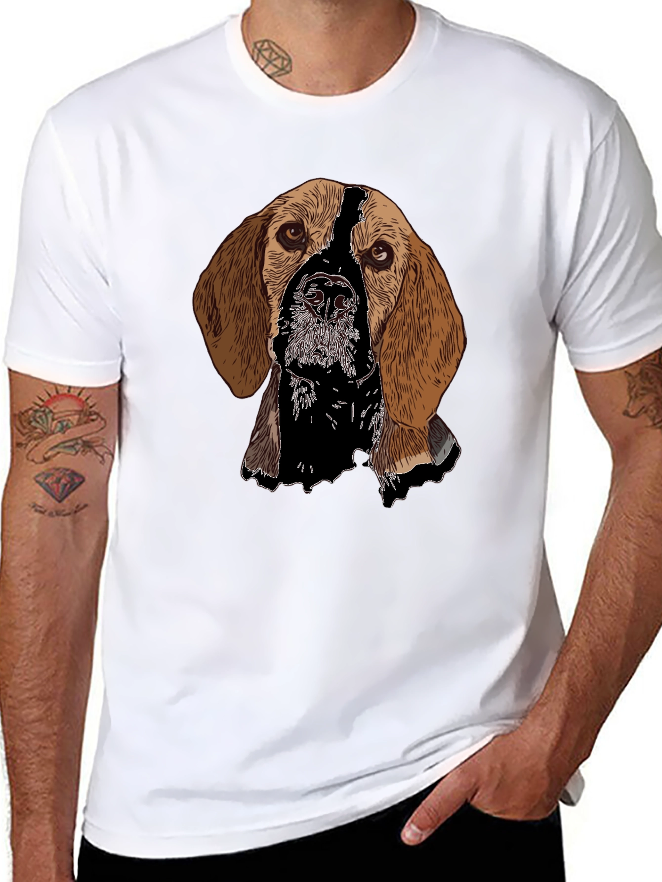 Black Dog Breed Graphic Black T-Shirt view 8