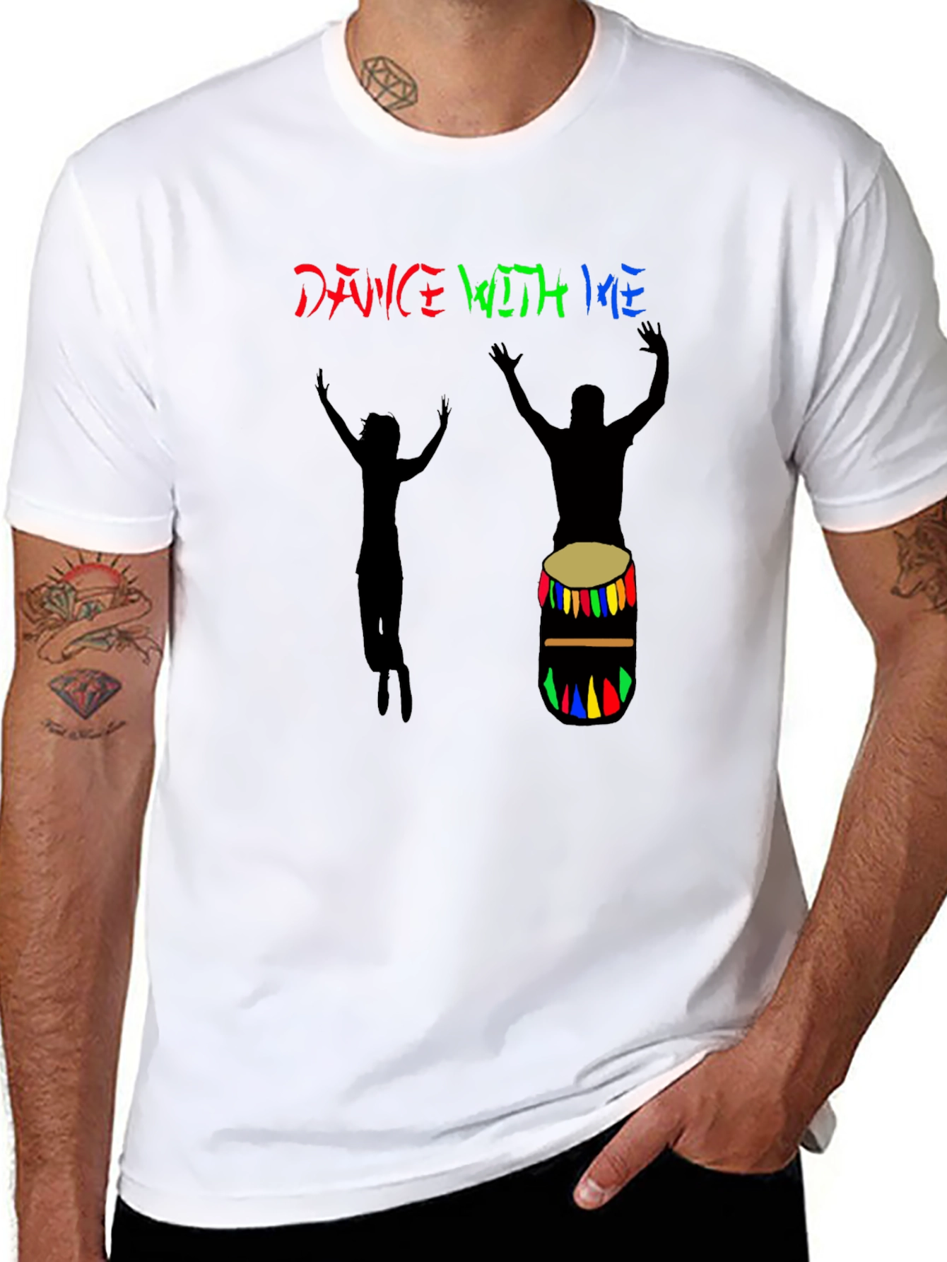 Black Dance With Me Graphic Tee view 8