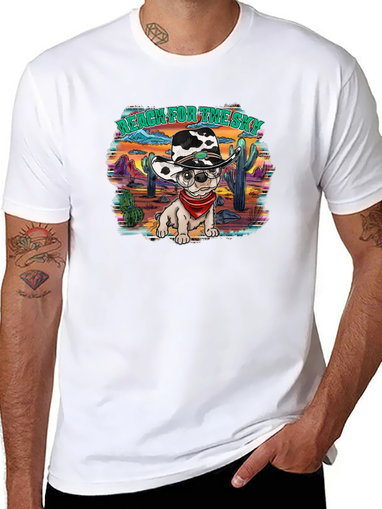 Black Reach For The Sky Bulldog T-Shirt view 8