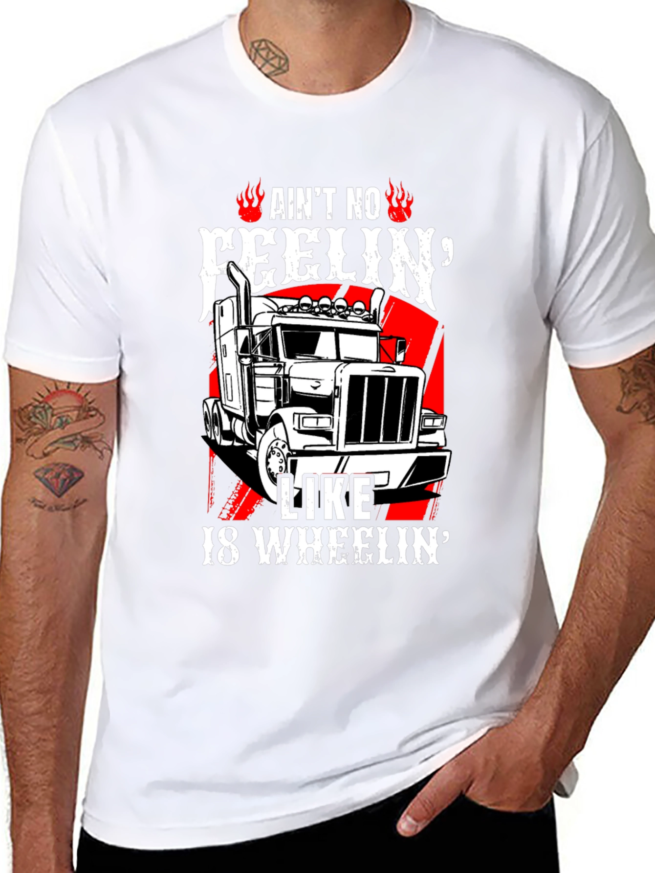 Trucker T-Shirt: Ain't No Feelin' Like 18 Wheelin' - 8