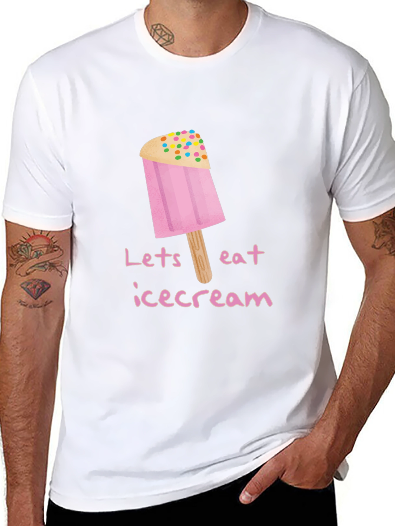 Black Ice Cream Popsicle Graphic Tee view 8