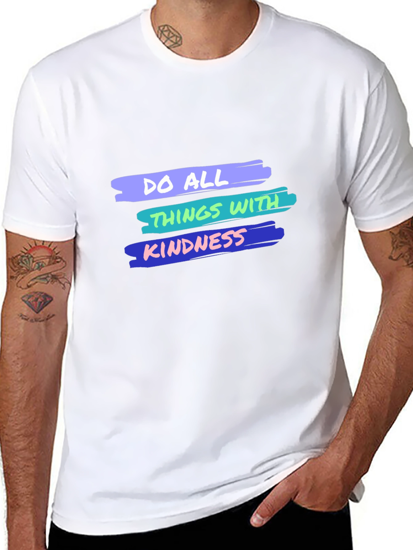 Black Kindness Graphic Tee - Unisex Casual T-Shirt view 8