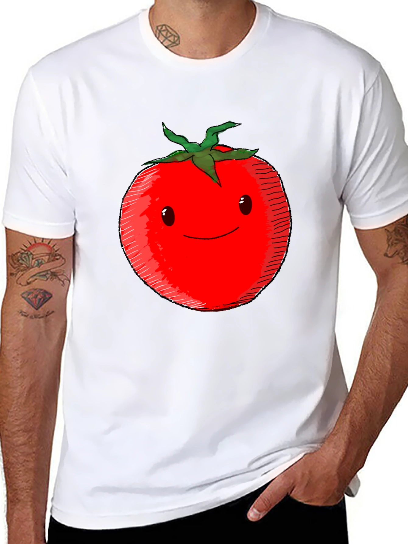 Black Tomato Graphic Tee - Cute & Comfy Unisex T-Shirt view 8