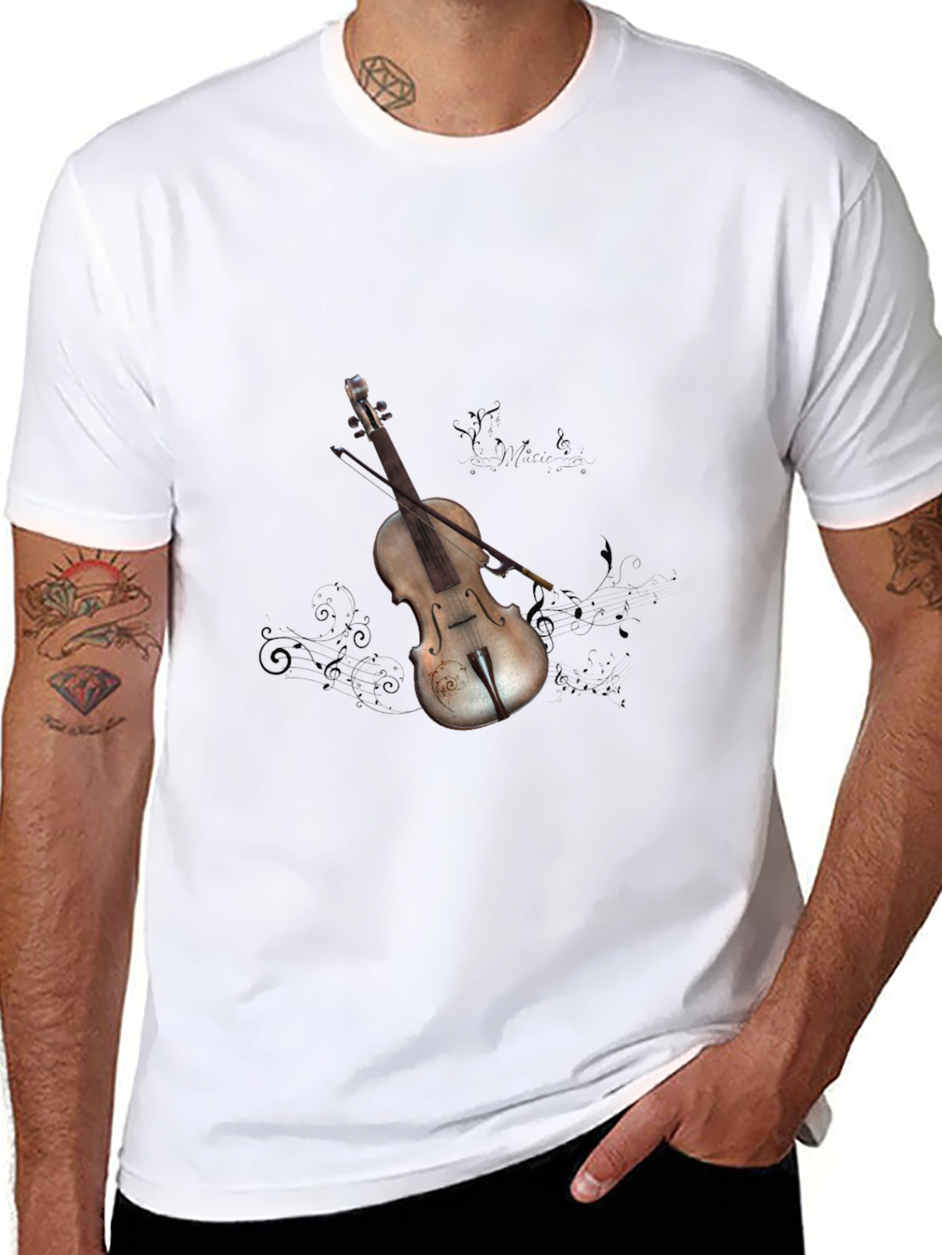 Black Violin Graphic Tee - Stylish Music Lover's Shirt view 8