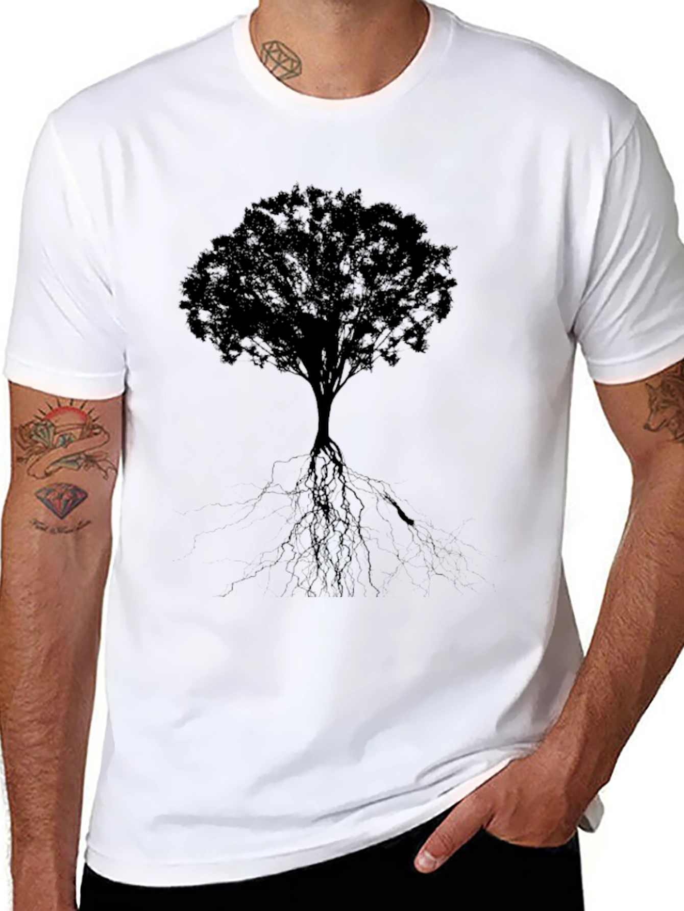 Black Tree Graphic Black T-Shirt view 8