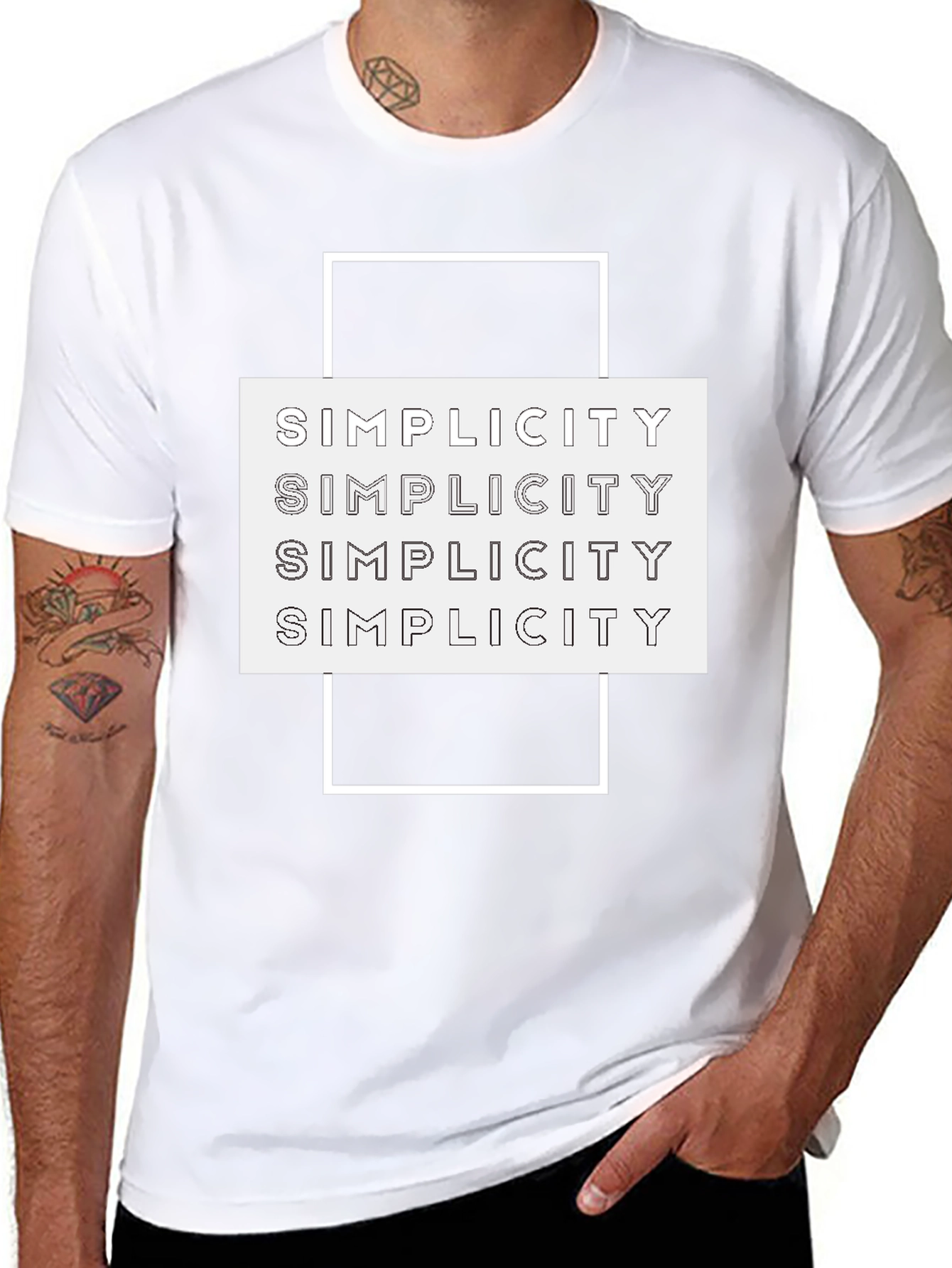 Simplicity Graphic Tee - Modern Minimalist Design - 8