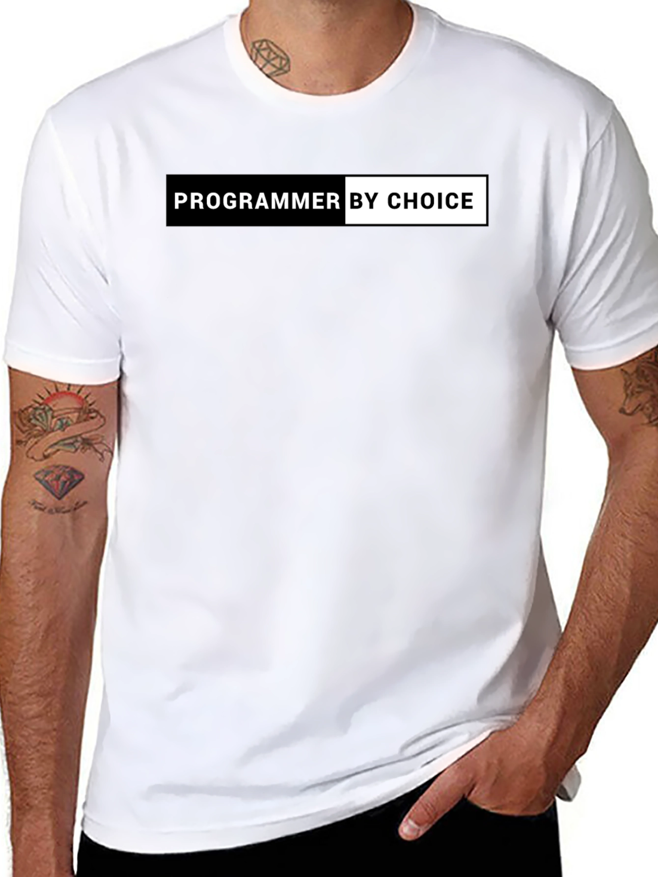 Black Programmer By Choice Black Graphic T-Shirt view 8
