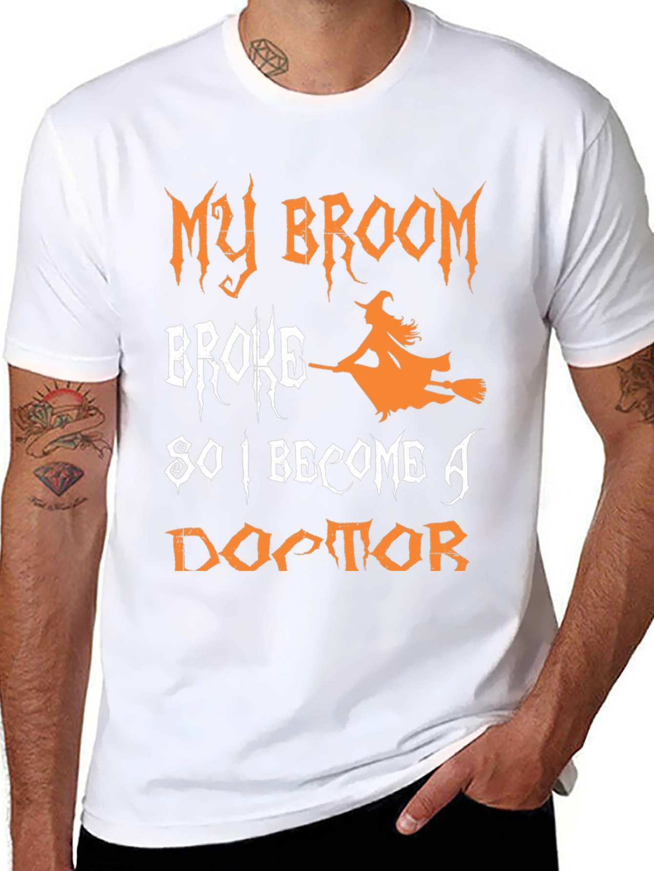 Black Funny Halloween Witch Doctor T-Shirt view 8