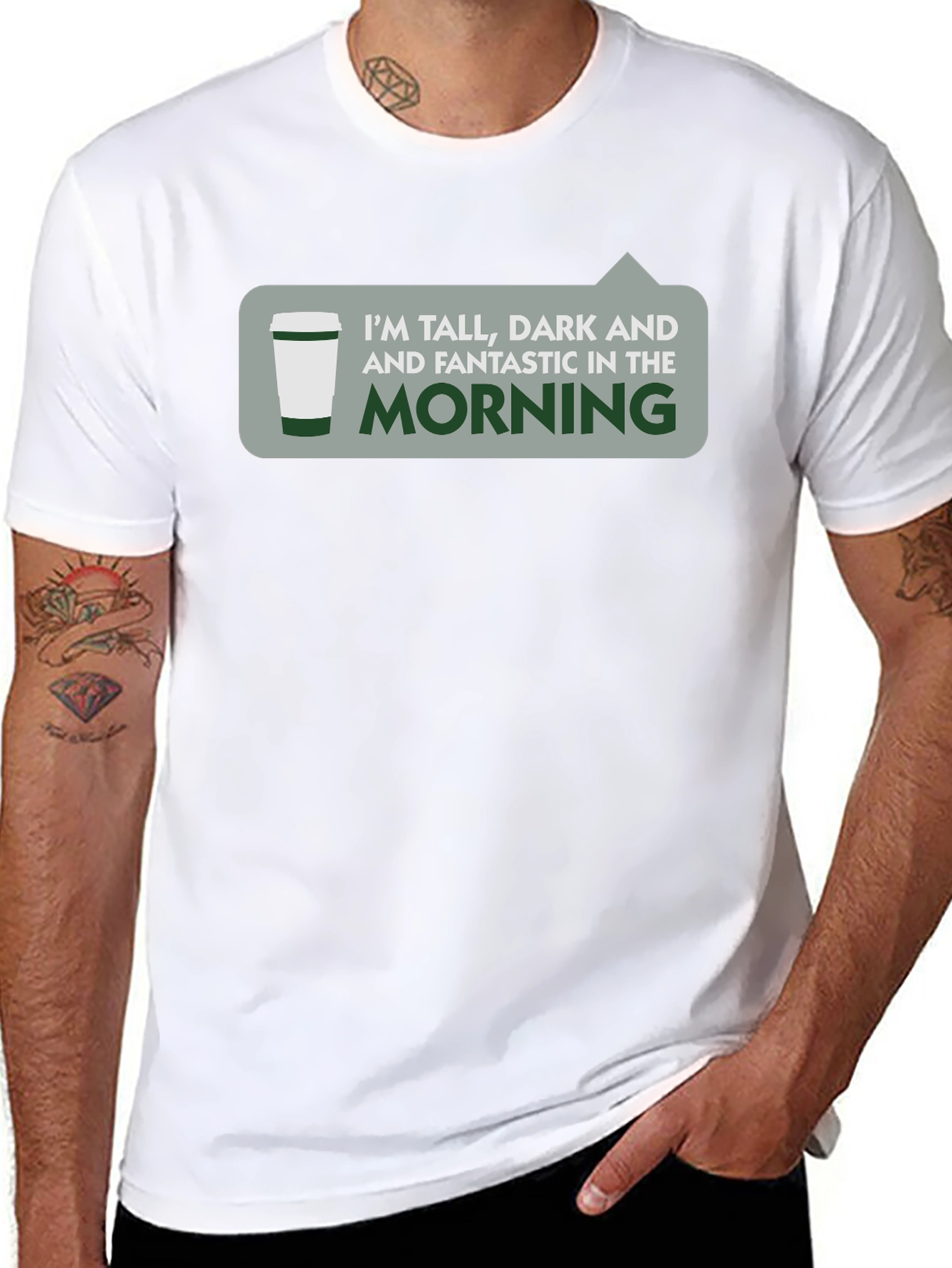 Black Tall, Dark & Fantastic Morning T-Shirt view 8