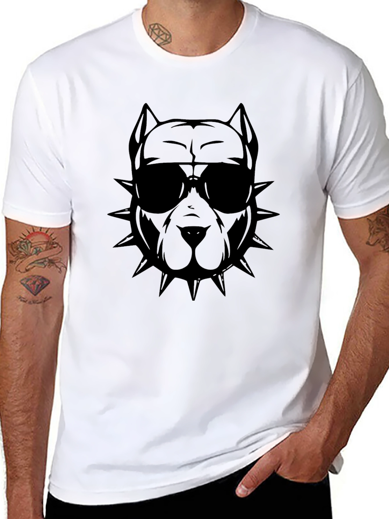Cool Dog Graphic Tee - Black - 8
