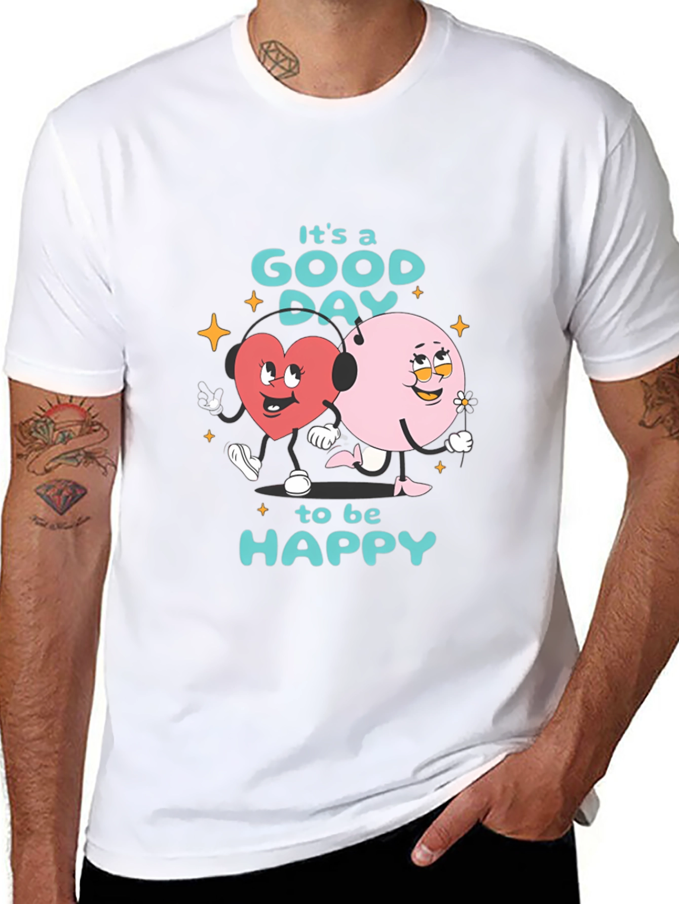 Good Day to be Happy Graphic Tee - 8
